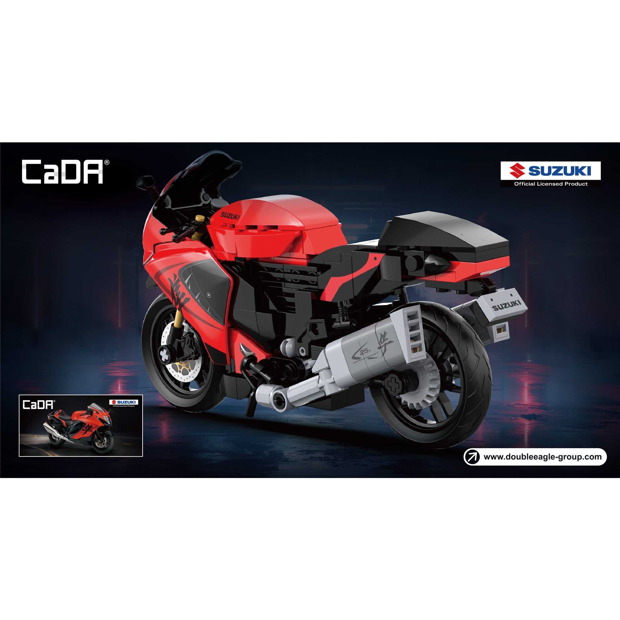 Red 1:12 Suzuki Hayabusa 299 Pieces