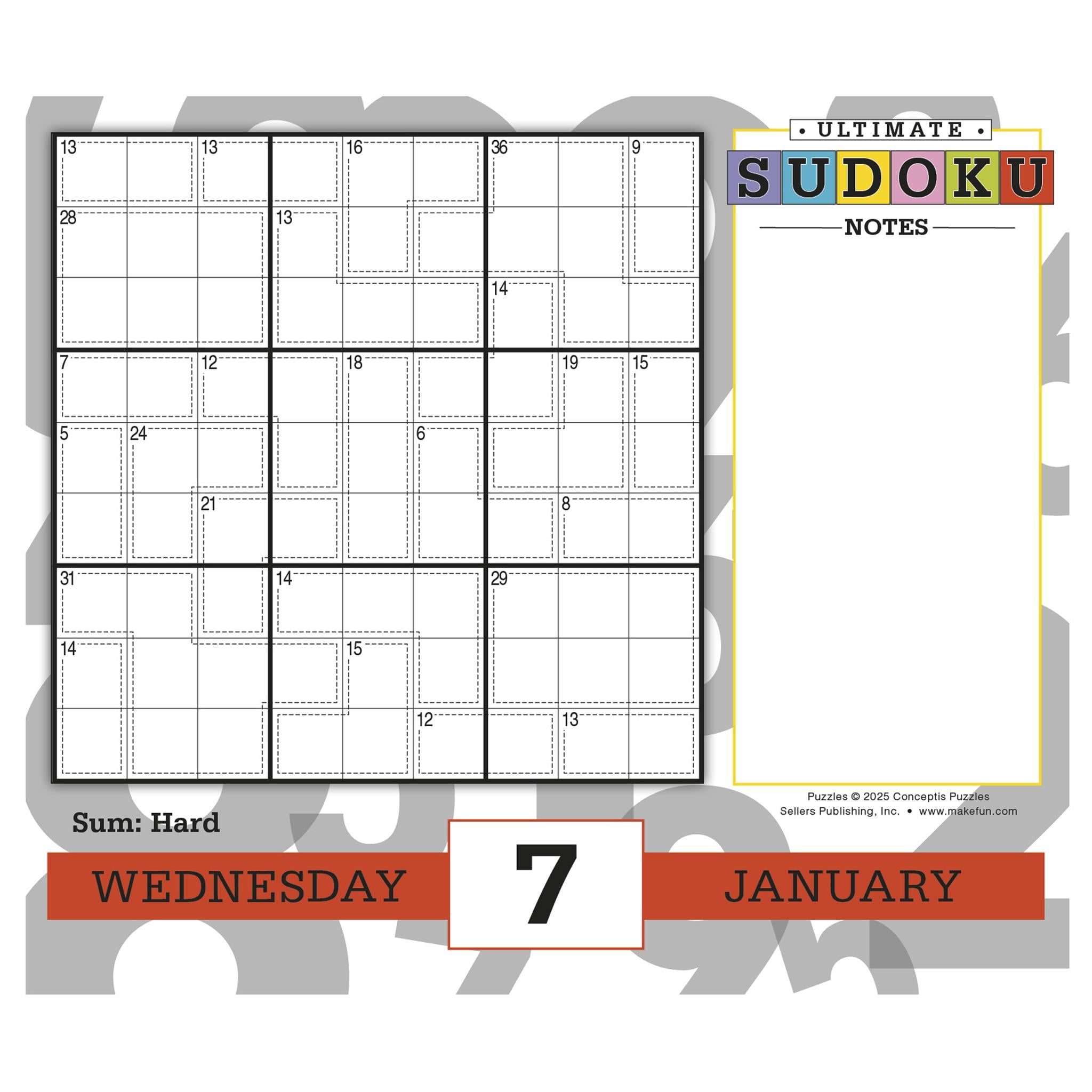 Sudoku Ultimate 2026 Box Calendar