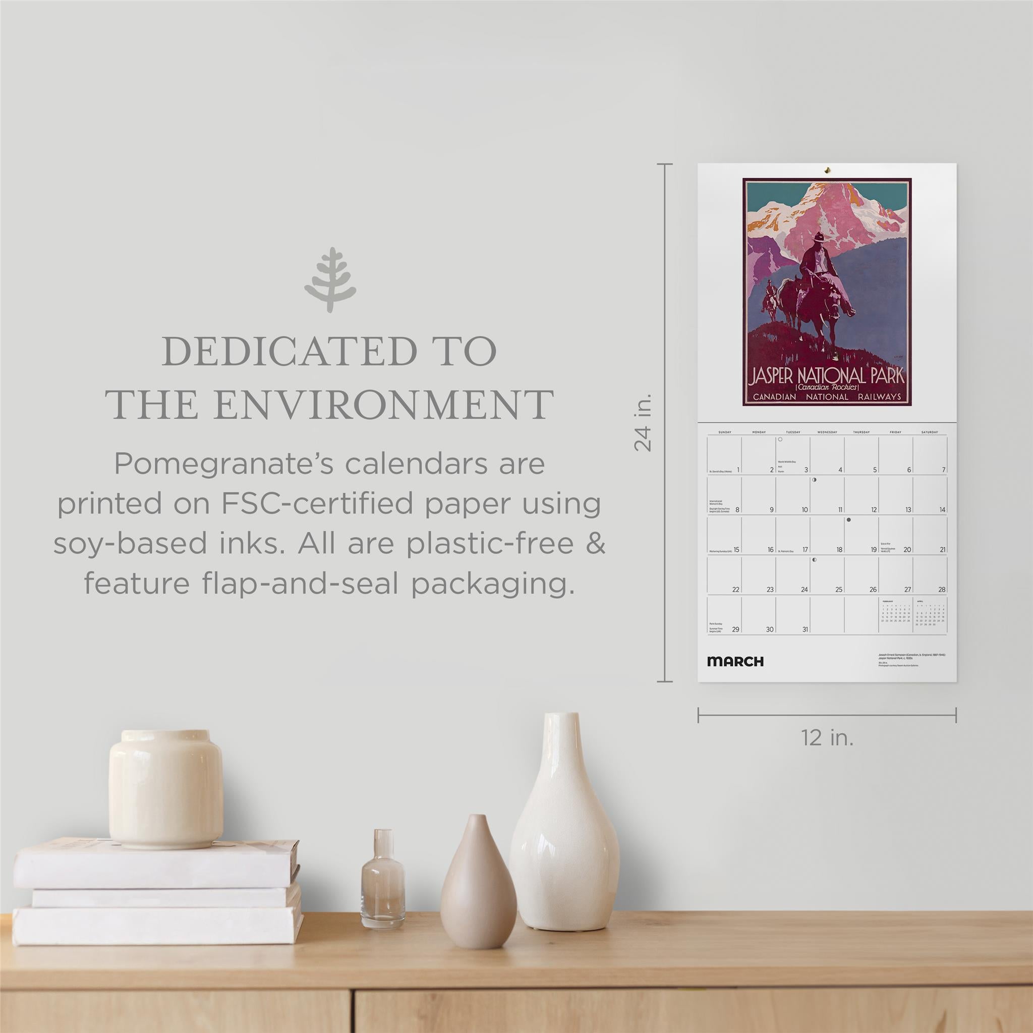 Canadian Travel Posters 2026 Wall Calendar