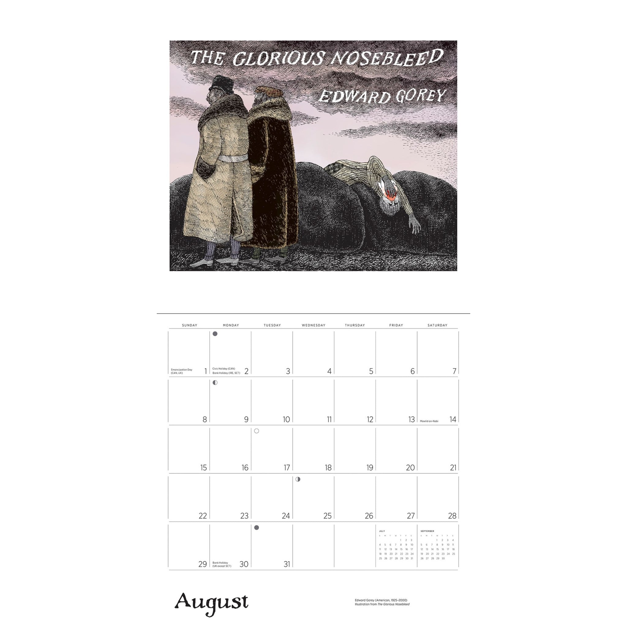 Edward Gorey 2027 Wall Calendar - Online Only