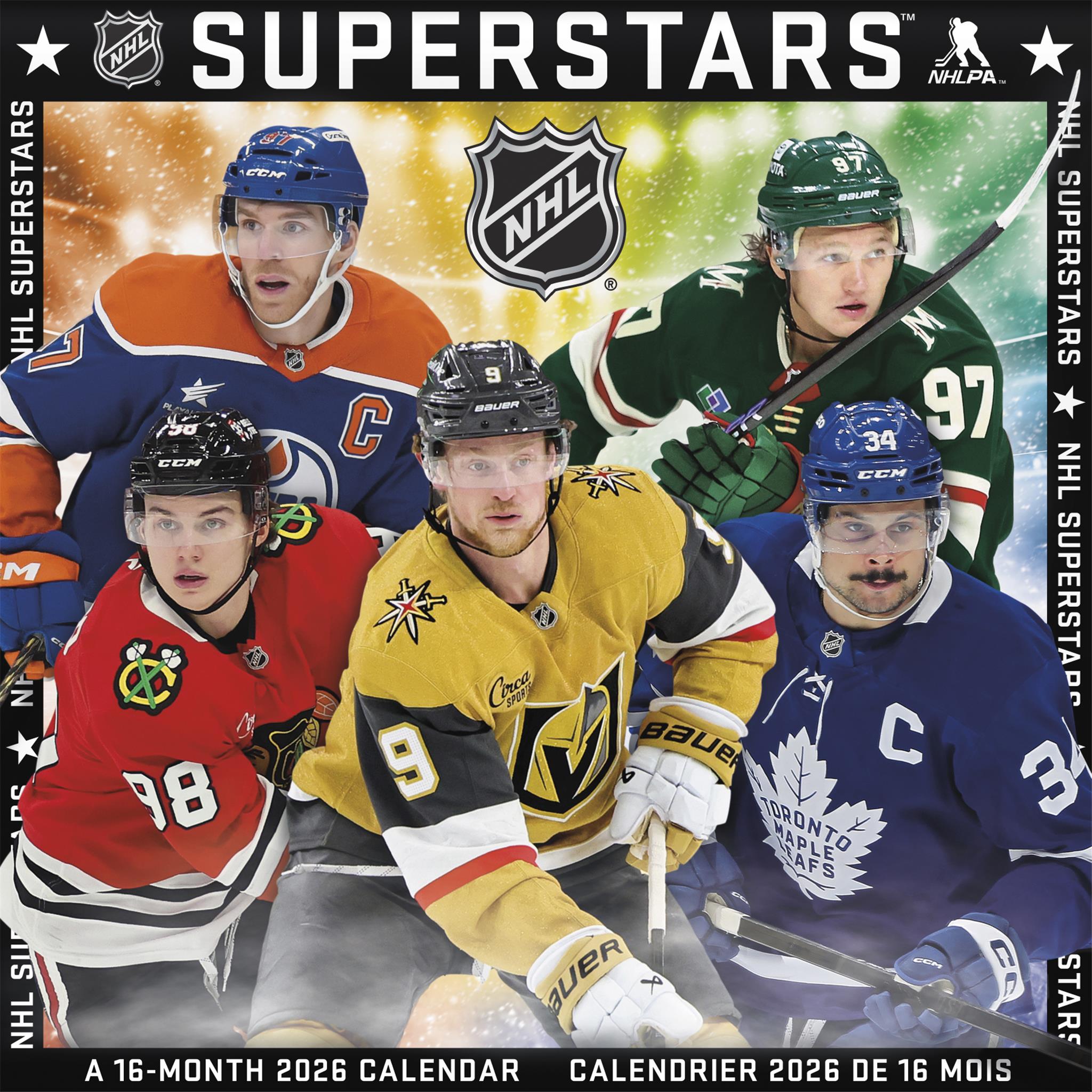 NHL Superstars Bilingual 2026 Mini Calendar