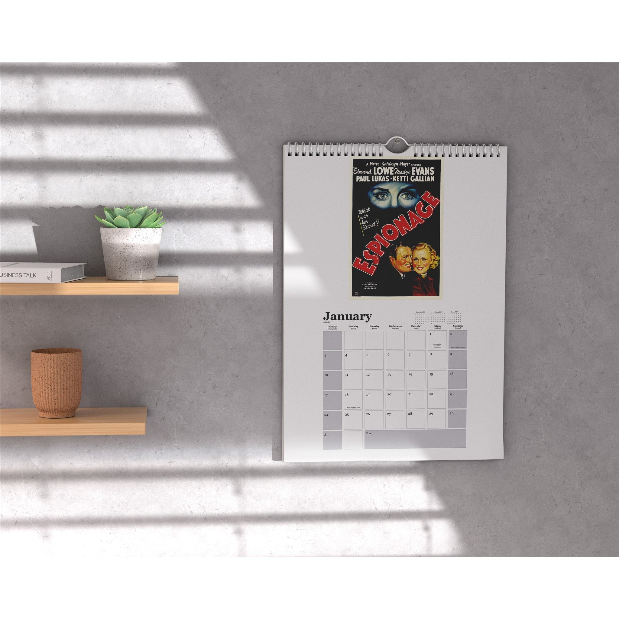 Vintage Movie Posters 2027 Wall Calendar - Online Only