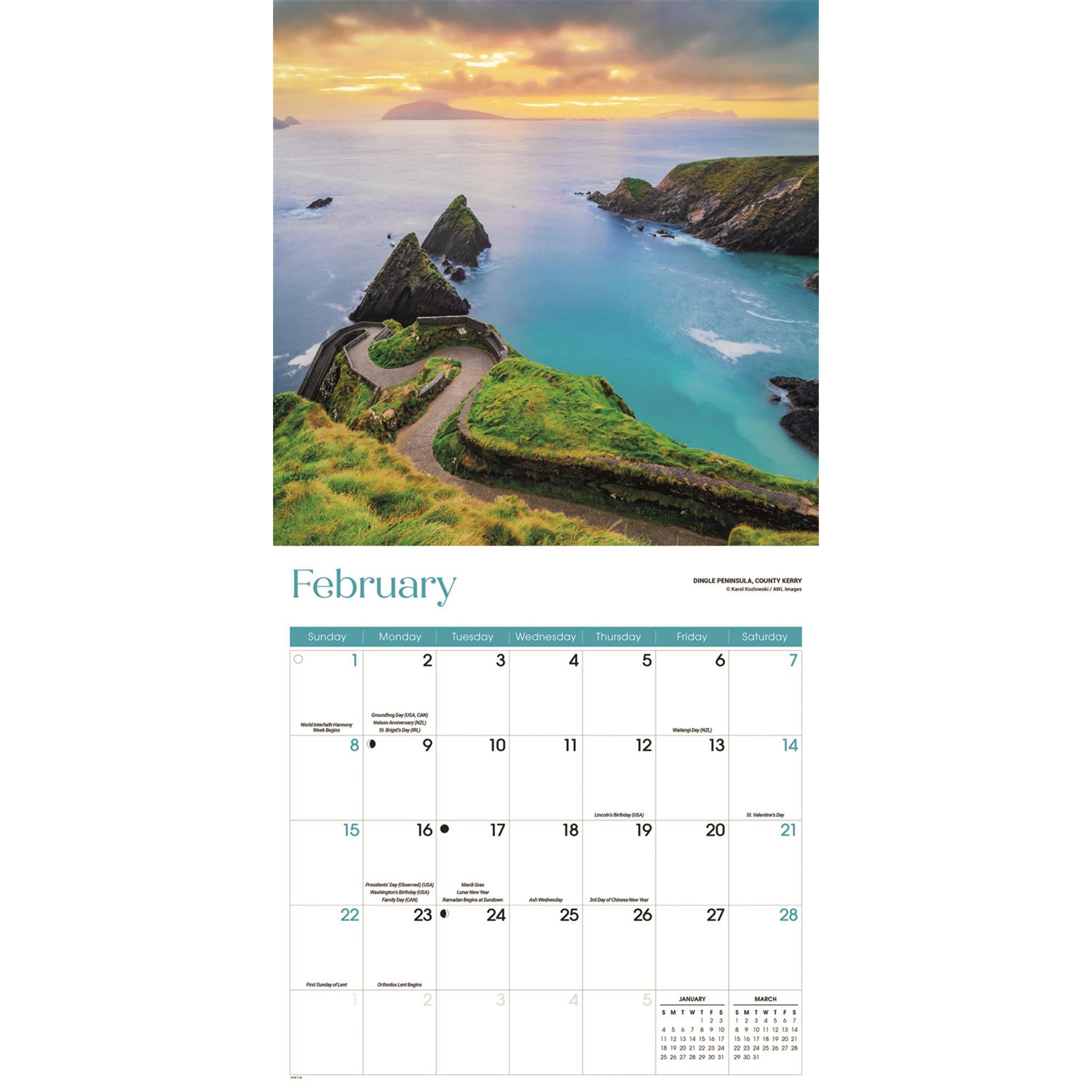 Ireland 2026 Wall Calendar