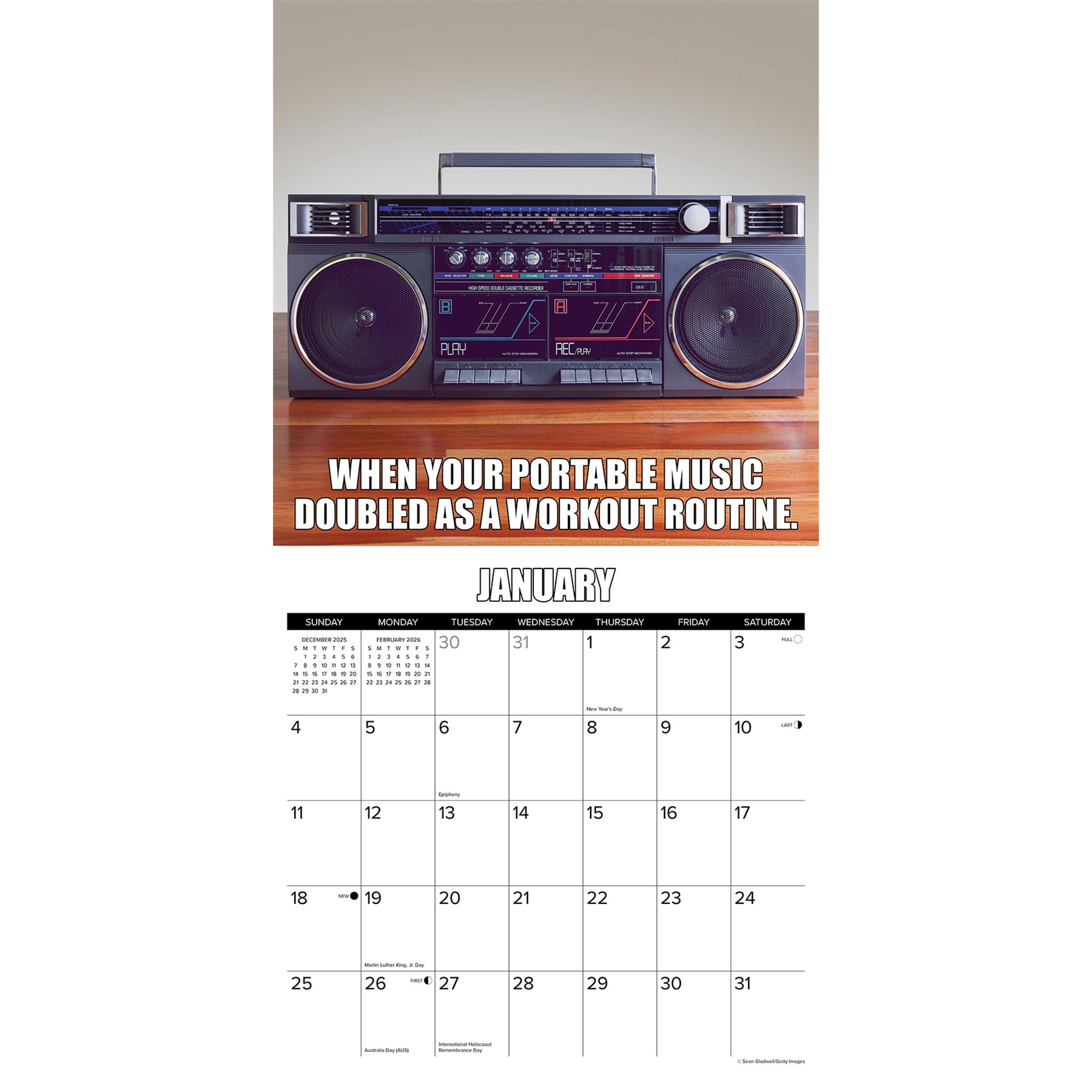 80S Flashback 2026 Wall Calendar - Online Only