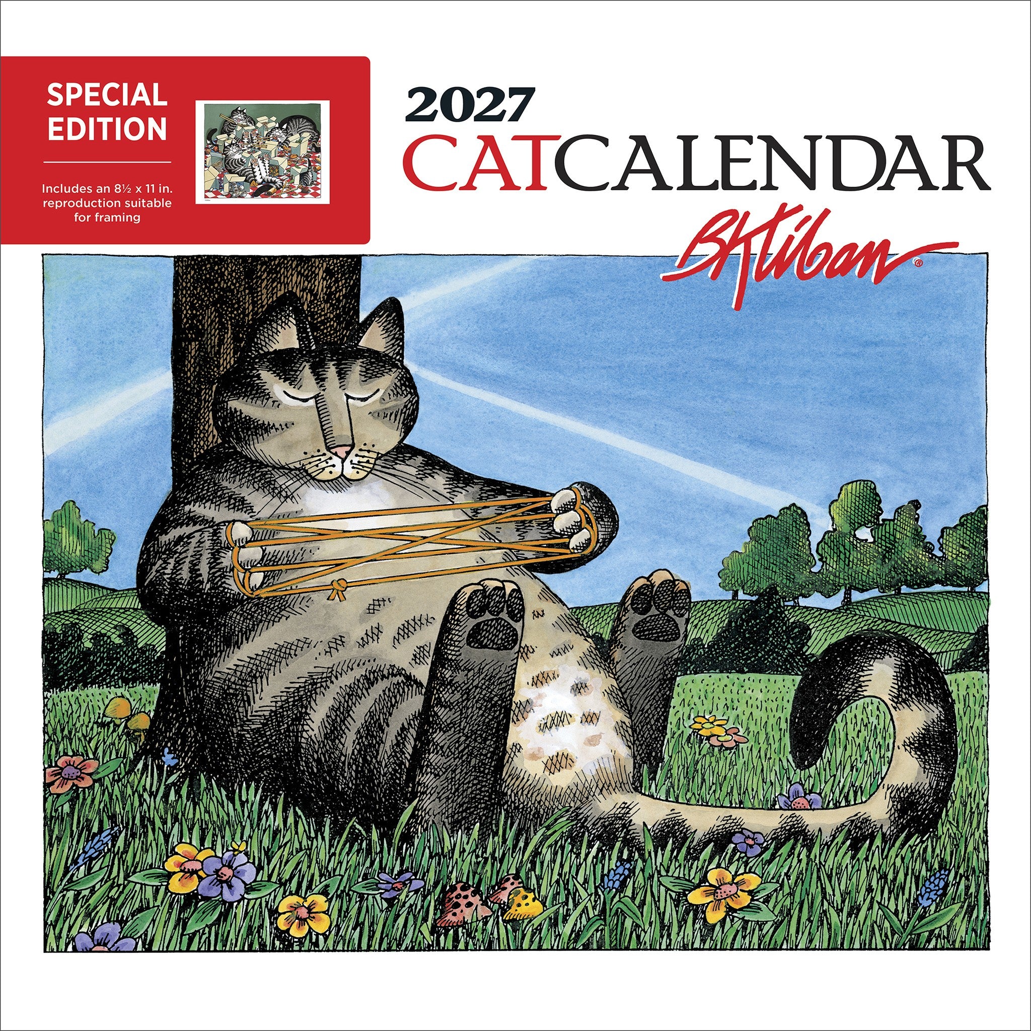 B Kliban Cat Special Edition with Print 2027 Wall Calendar