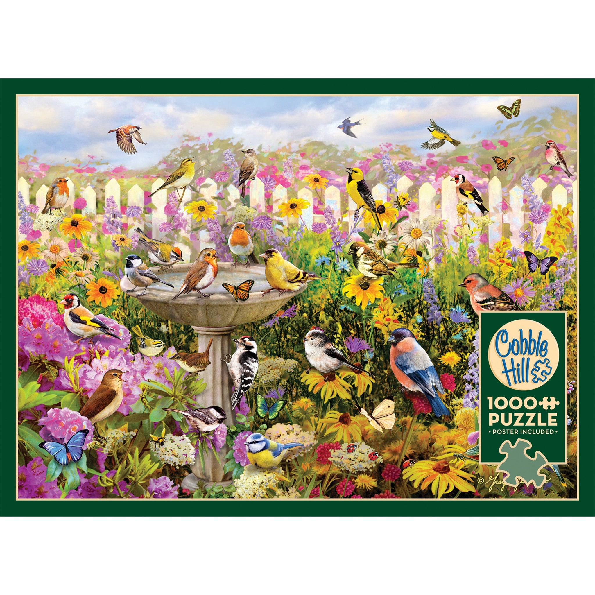 Backyard Bird Bath 1000 Piece Puzzle