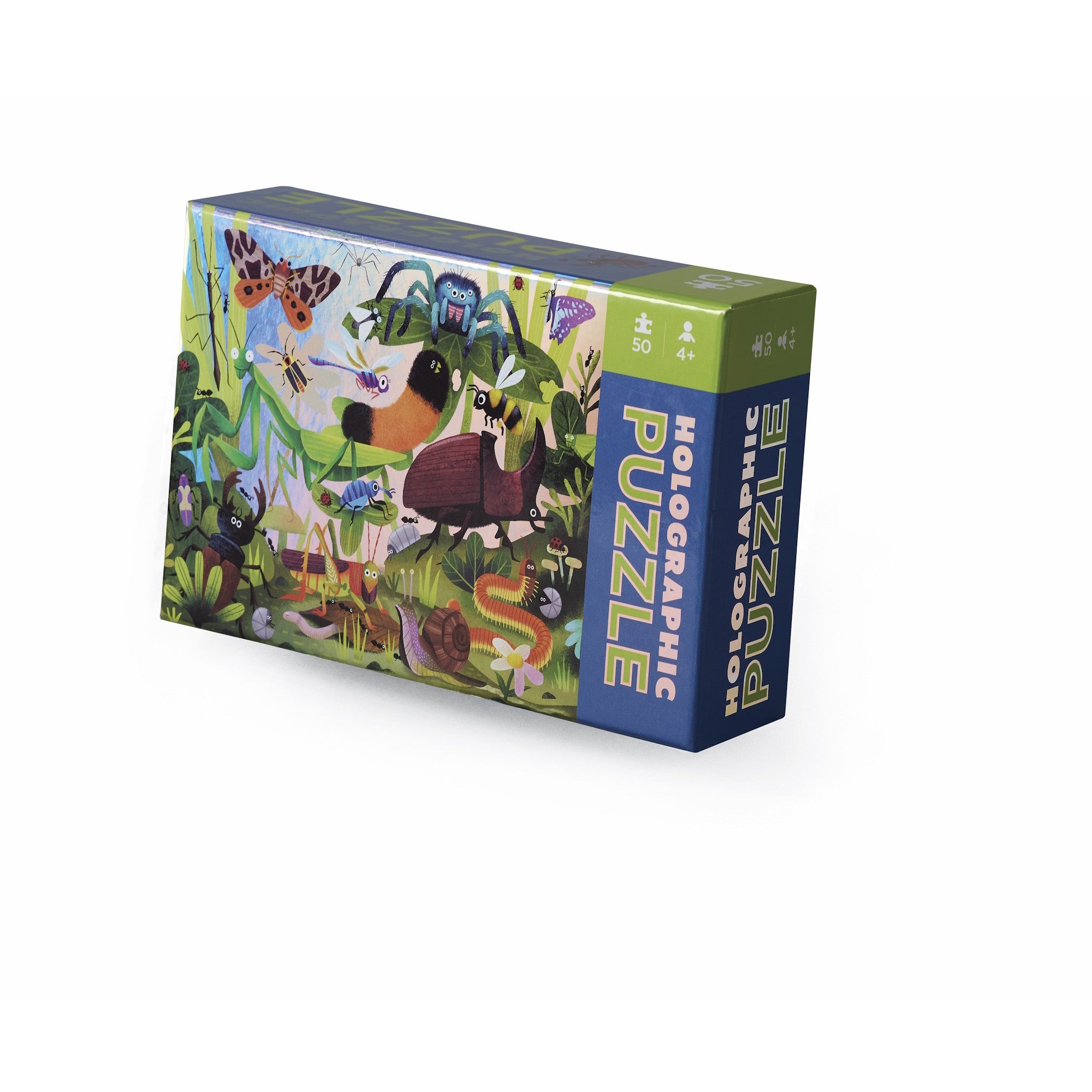 Backyard Bugs Mini Holographic 50 Piece Puzzle