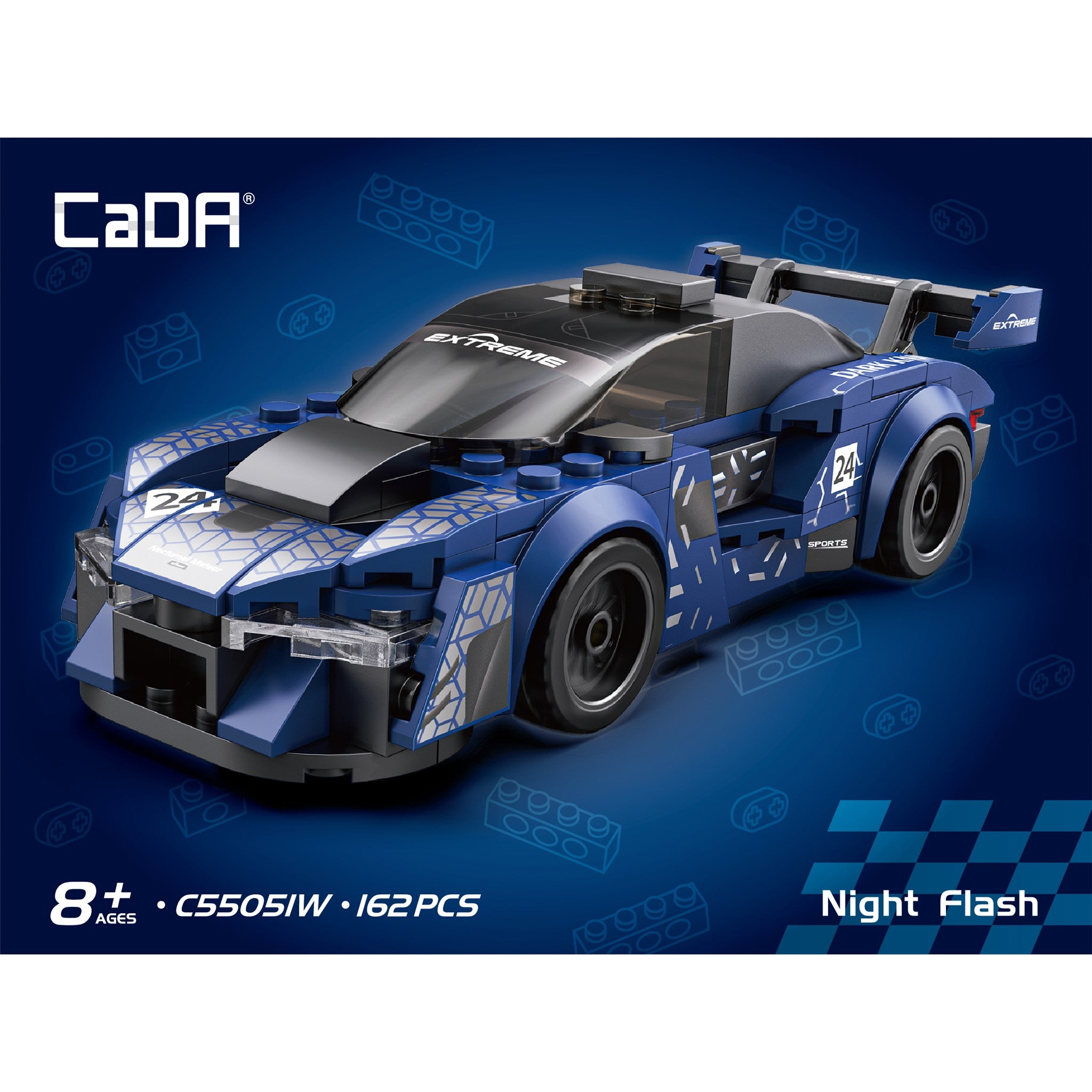 Blue Night Flash 162 Pieces