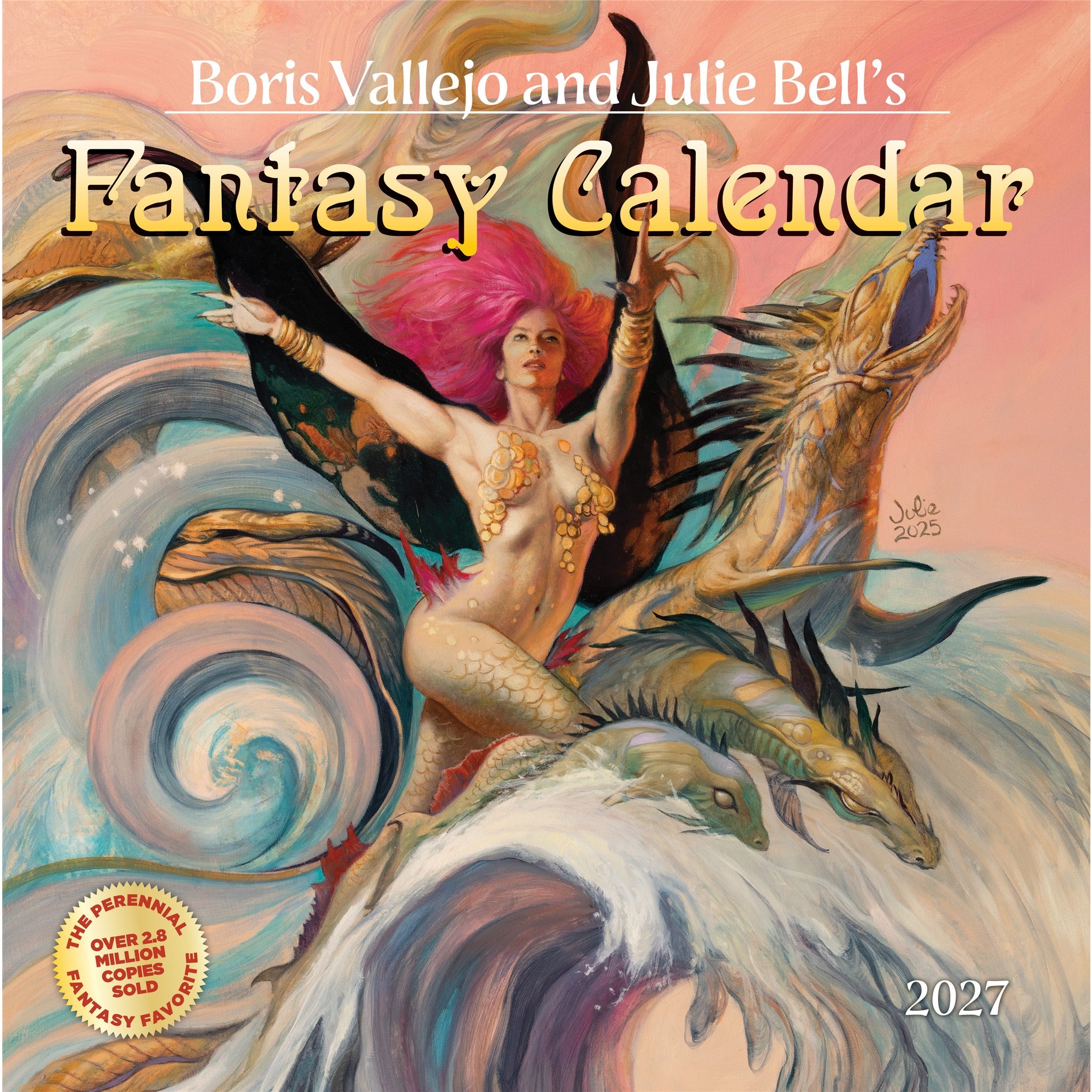 Boris Vallejo and Julie Bells Fantasy 2027 Wall Calendar