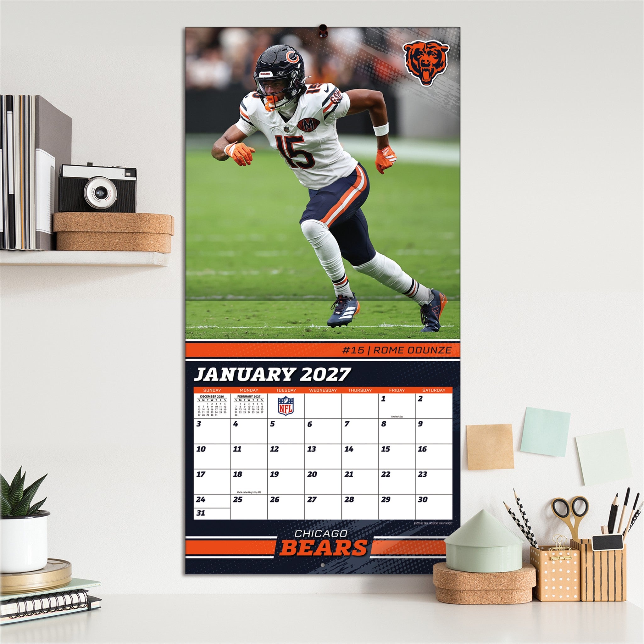 NFL Chicago Bears 2027 Wall Calendar - Online Only