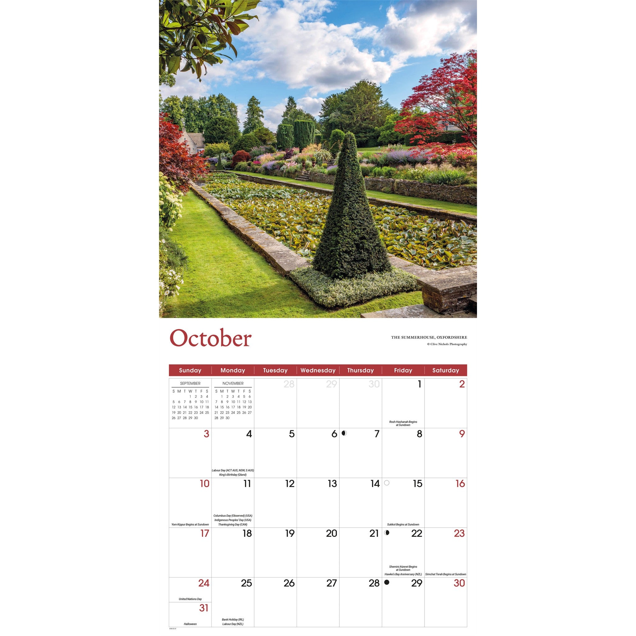 Country Gardens 2027 Wall Calendar