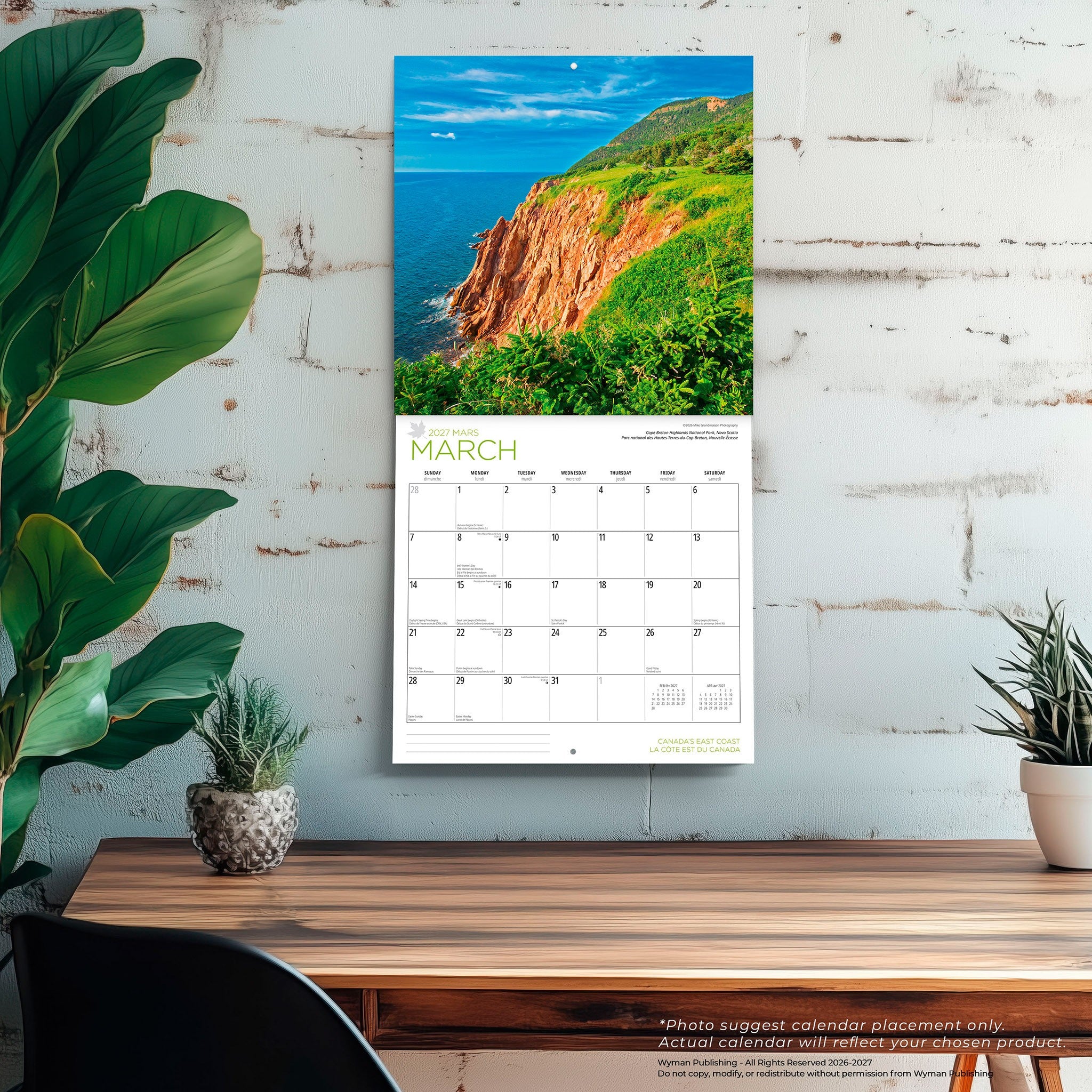 Canada's East Coast / La côte Est du Canada 2027 Wall Calendar