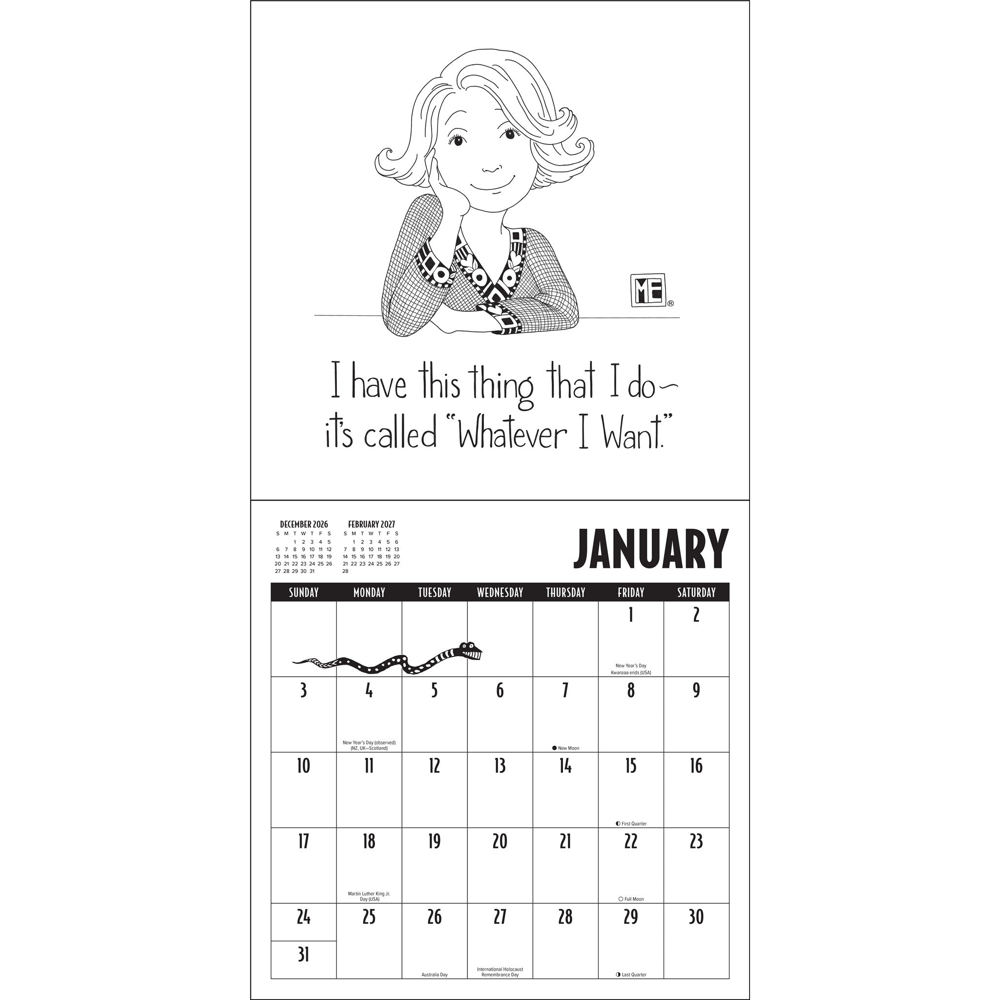 Mary EngelDark 2027 Wall Calendar - Online Only