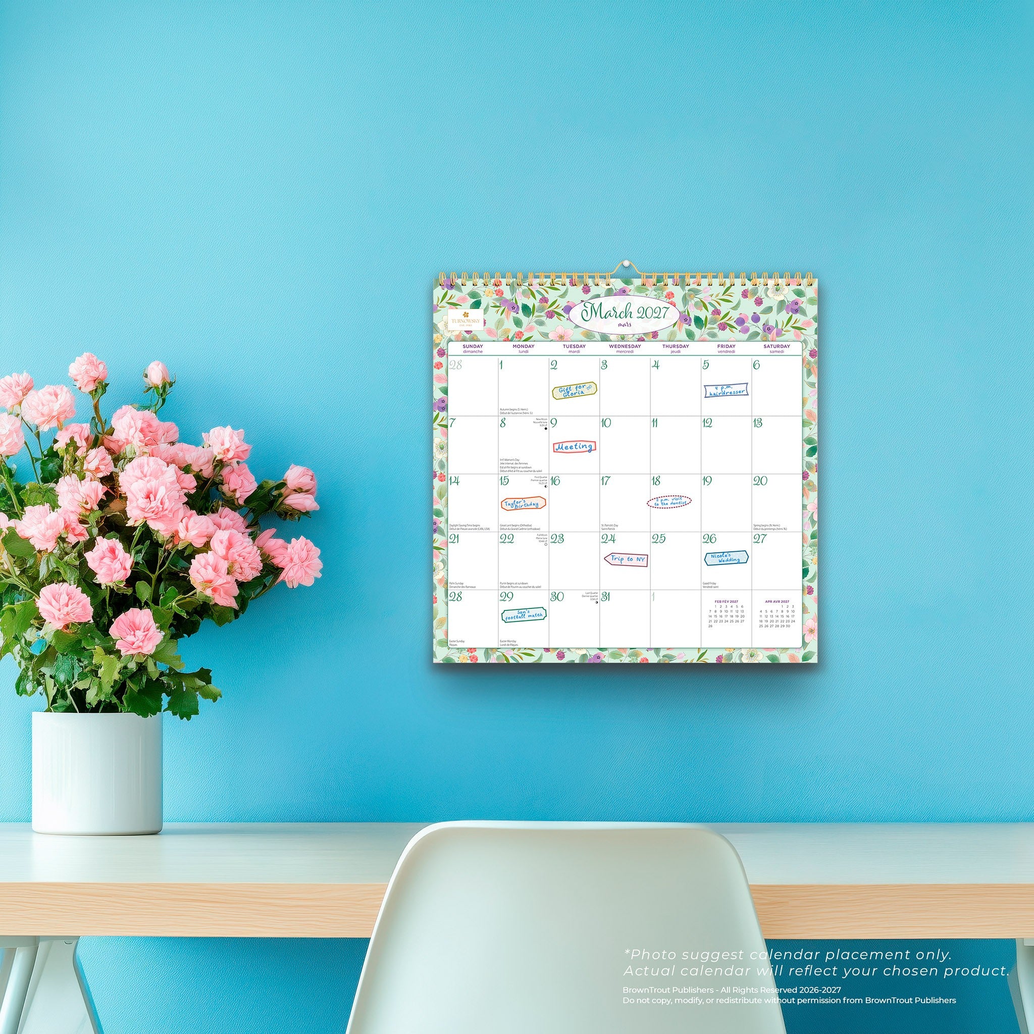 Turnowsky House Bilingual 2027 Wall Calendar