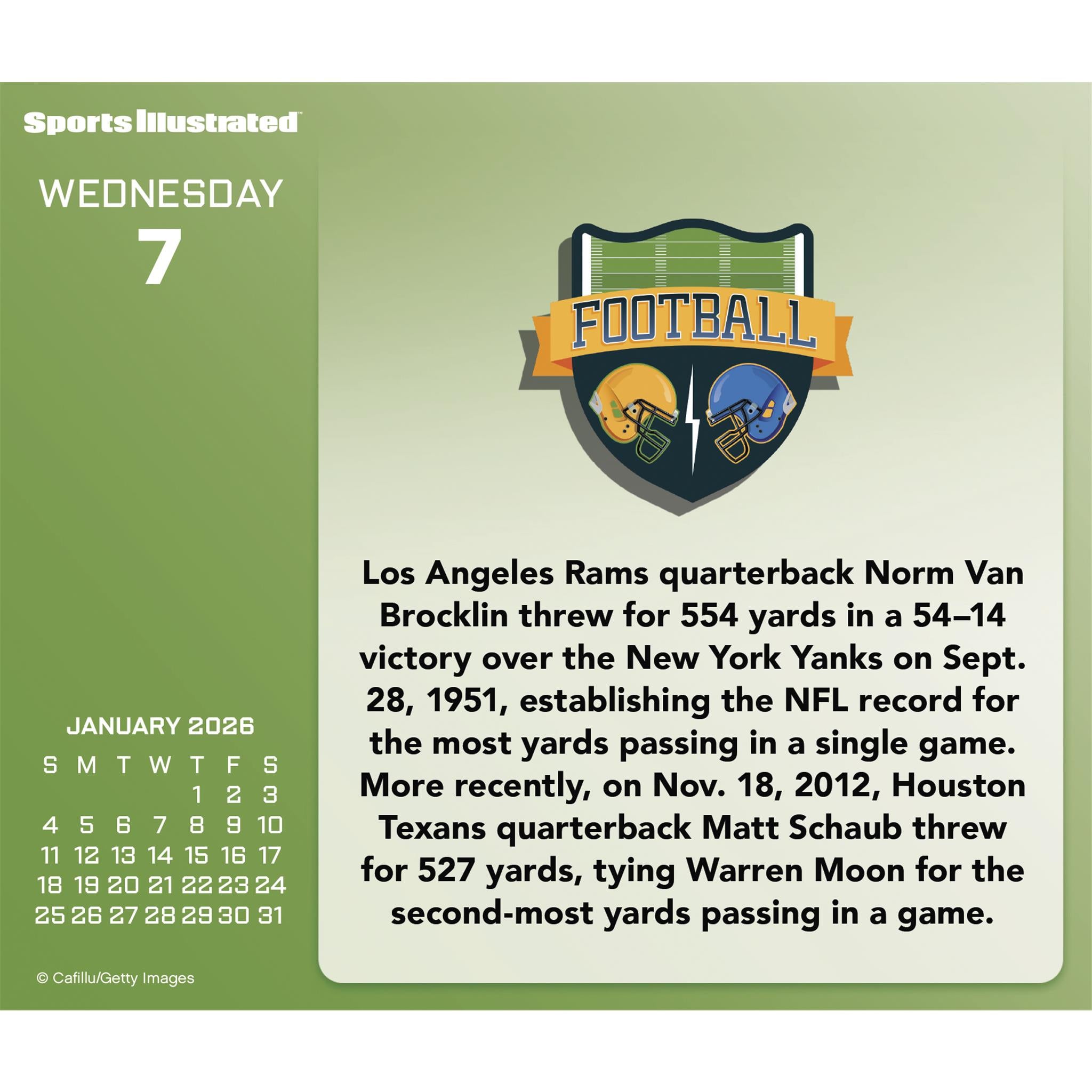 Sports Illustrated Sports 2026 Box Calendar - Online Only