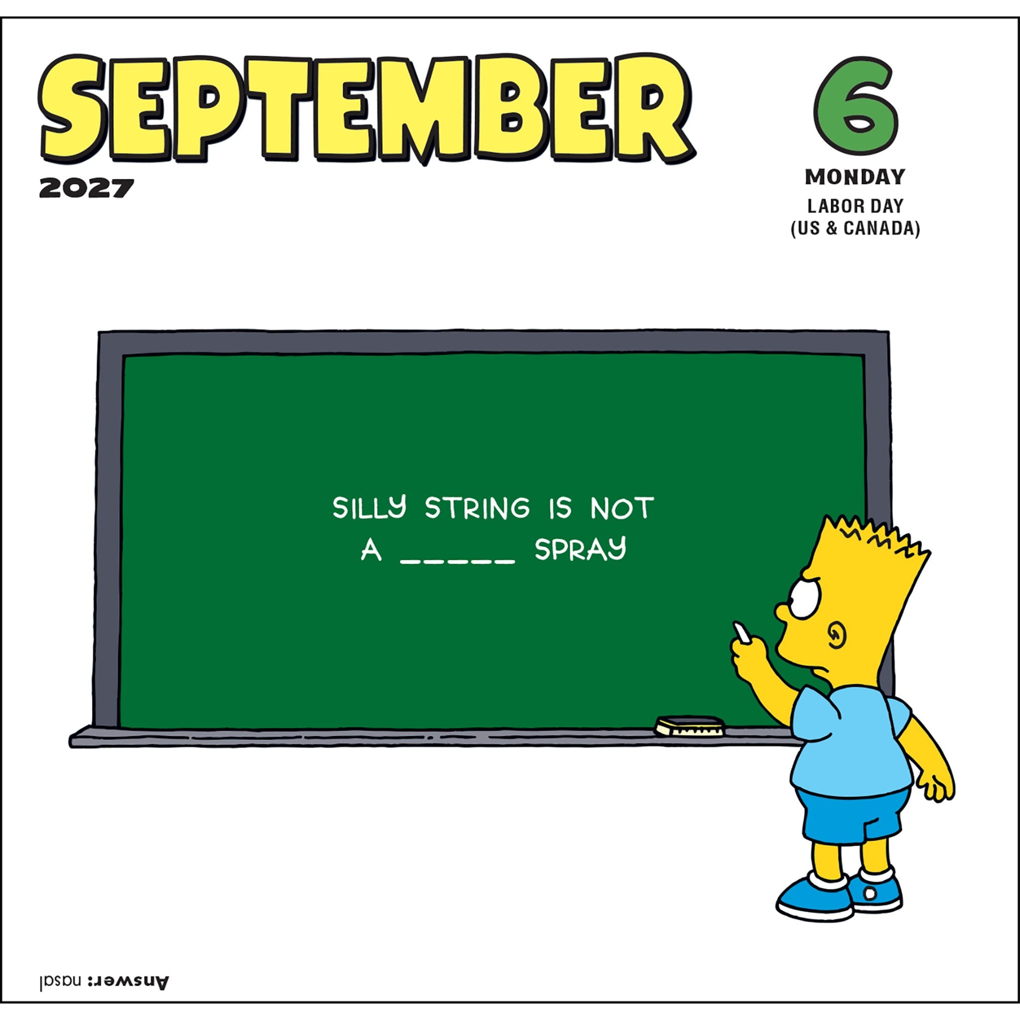The Simpsons 2027 Box Calendar