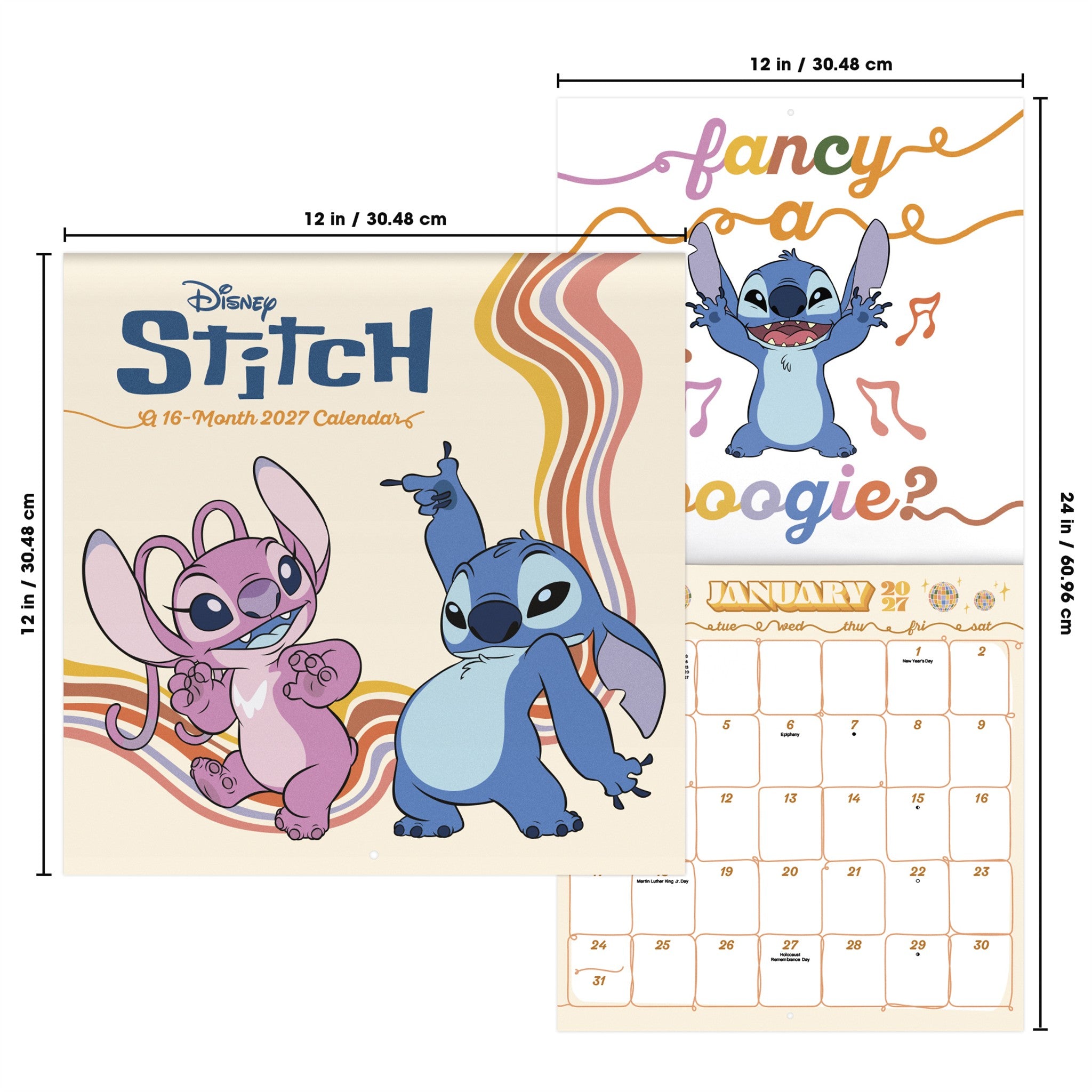 Stitch 2027 Wall Calendar