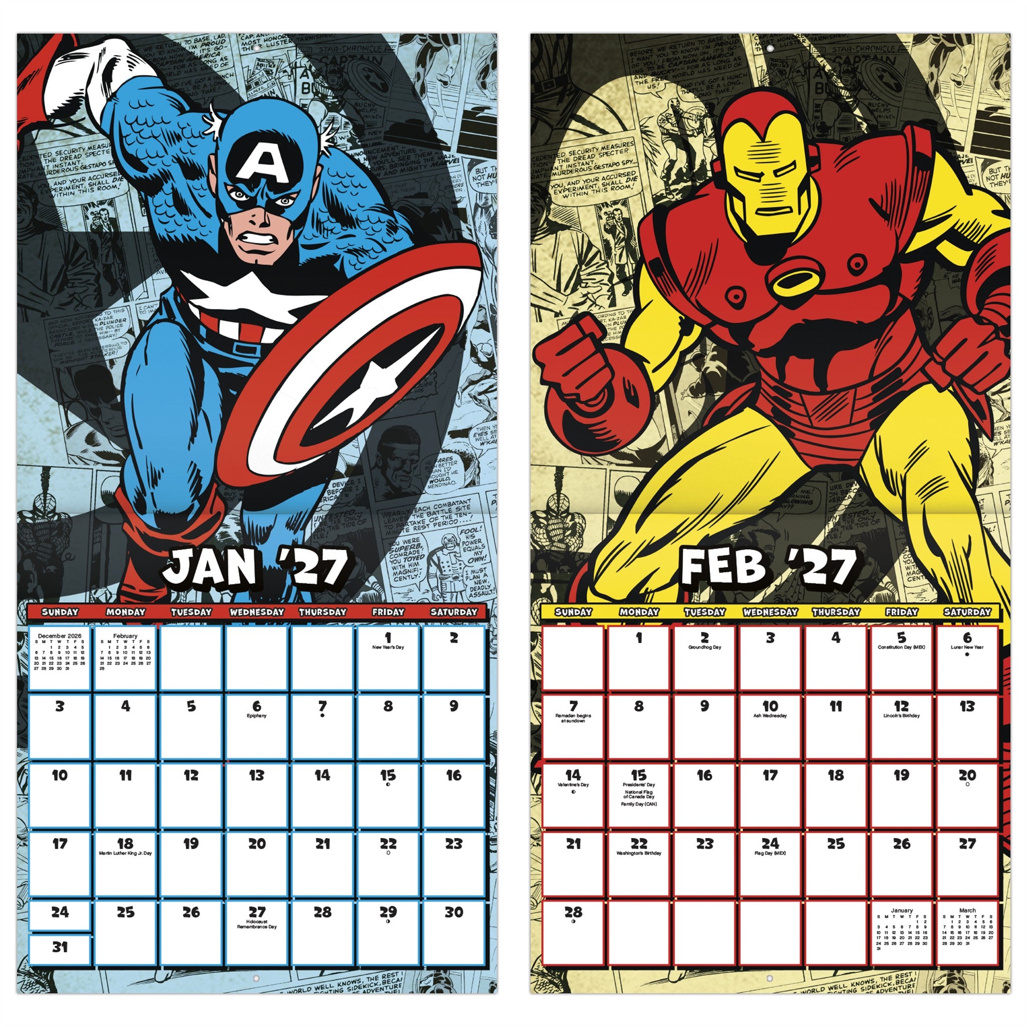 Marvel Comics 2027 Wall Calendar
