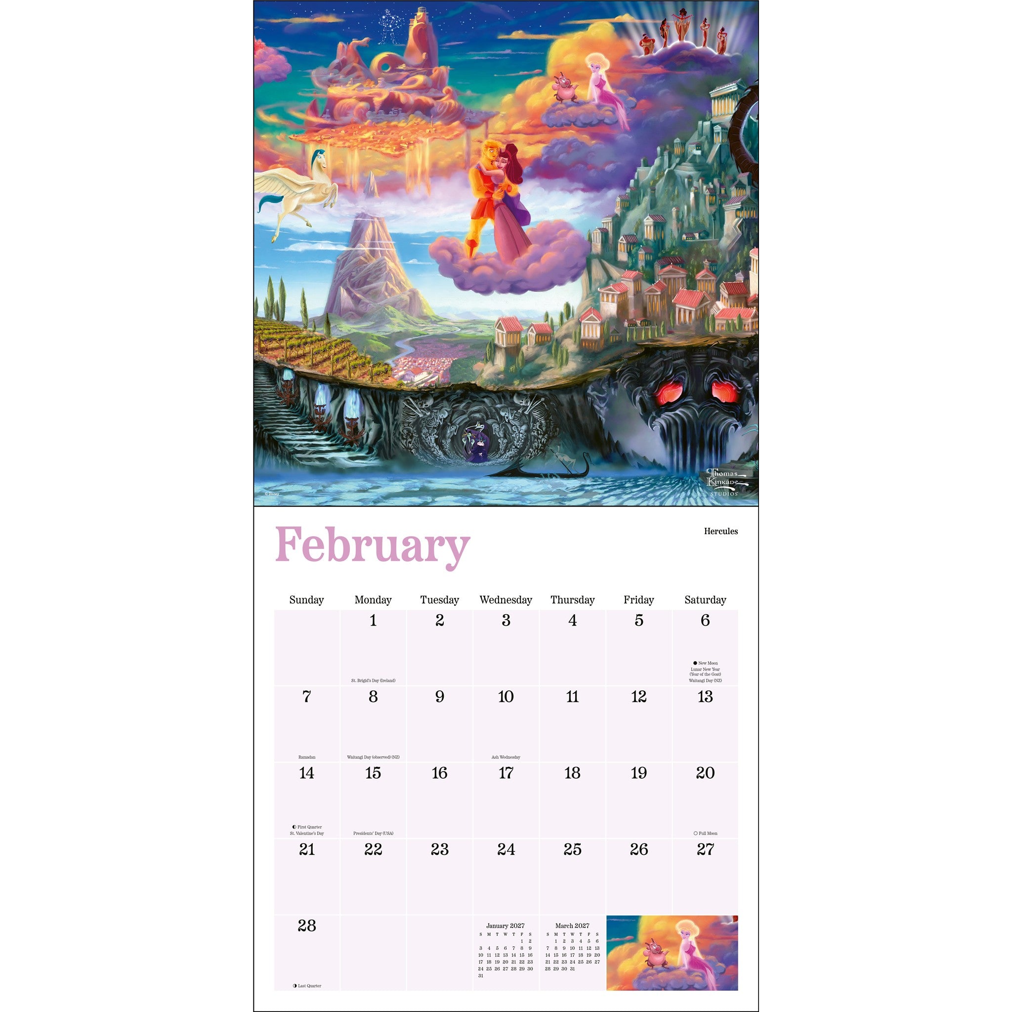 Thomas Kinkade Disney Dreams Collection 2027 Wall Calendar