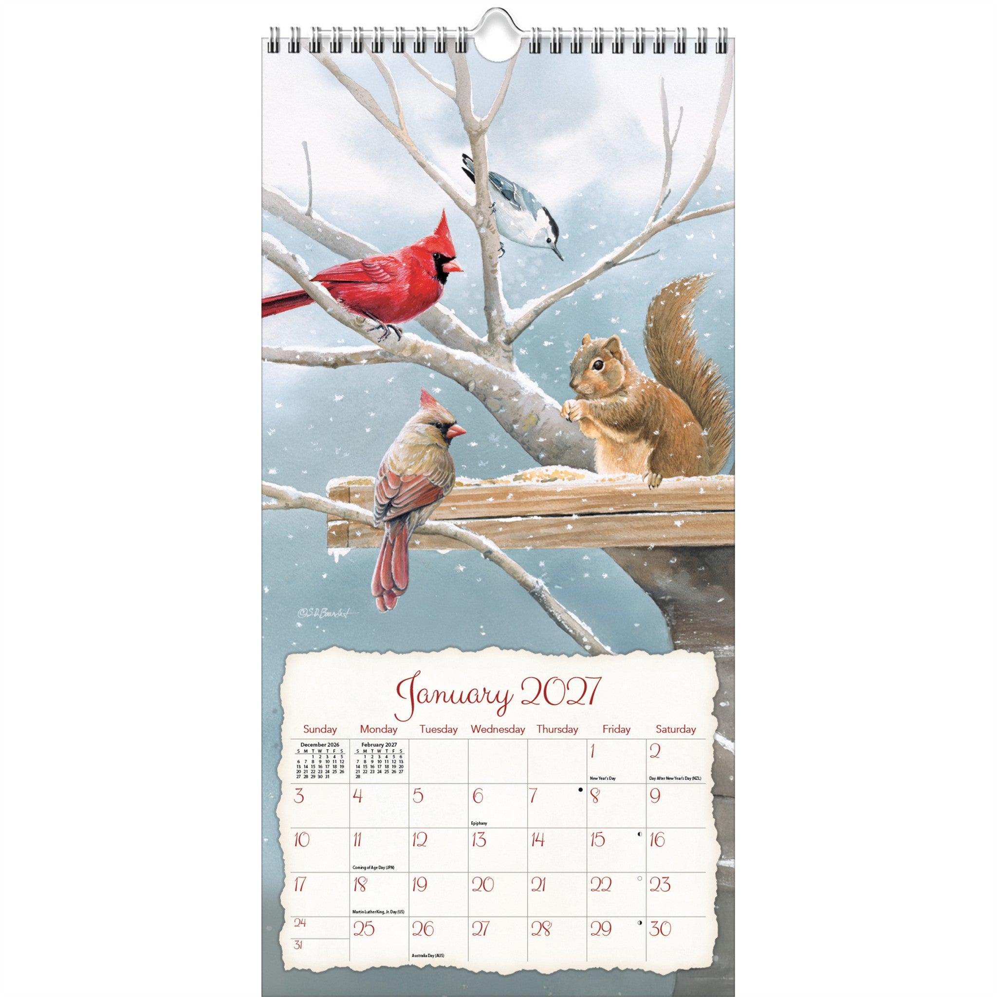 Songbirds 2027 Slim Calendar