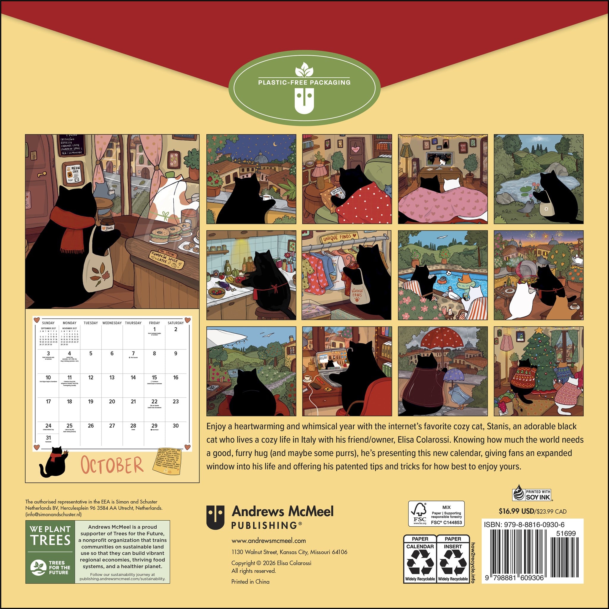 Stanis the Cat 2027 Wall Calendar