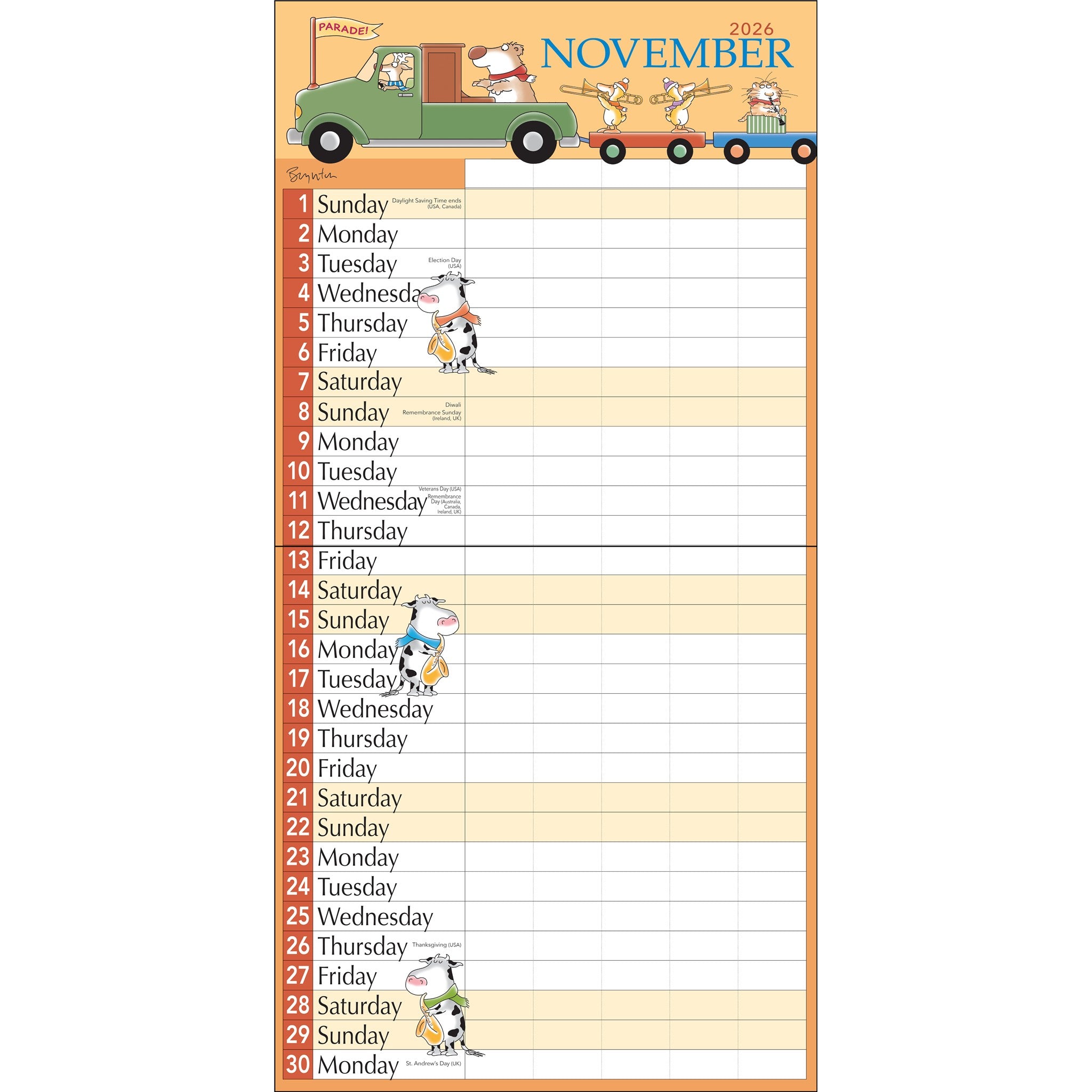 Sandra Boynton's My Family 2026-2027 Wall Calendar