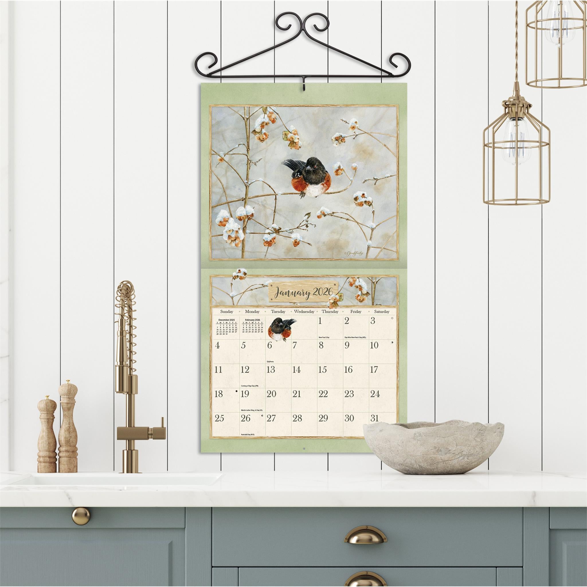 Birds In The Garden 2026 Deluxe Wall Calendar - Online Only