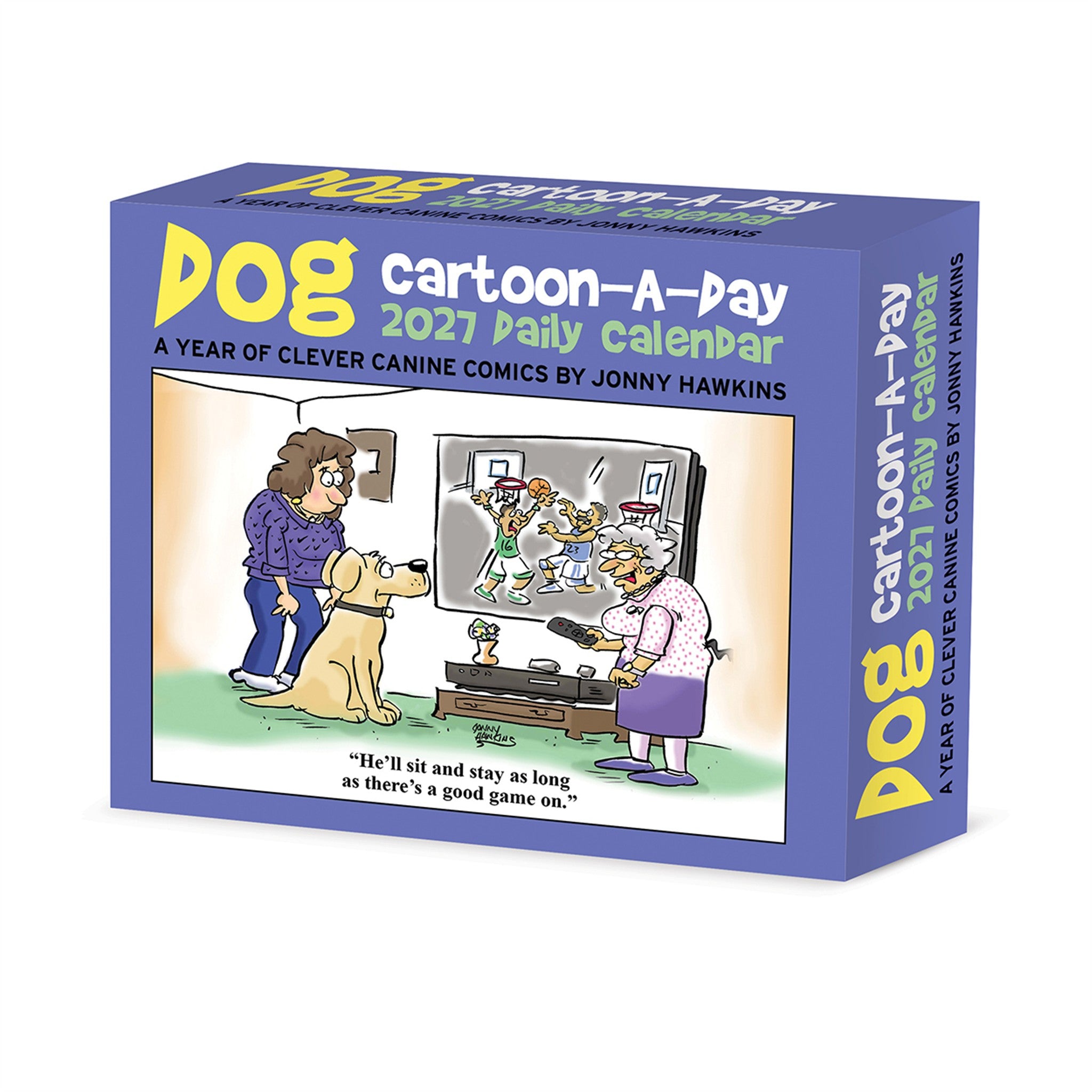 Dog Cartoon-a-Day by Jonny Hawkins 2027 Box Calendar - Online Only
