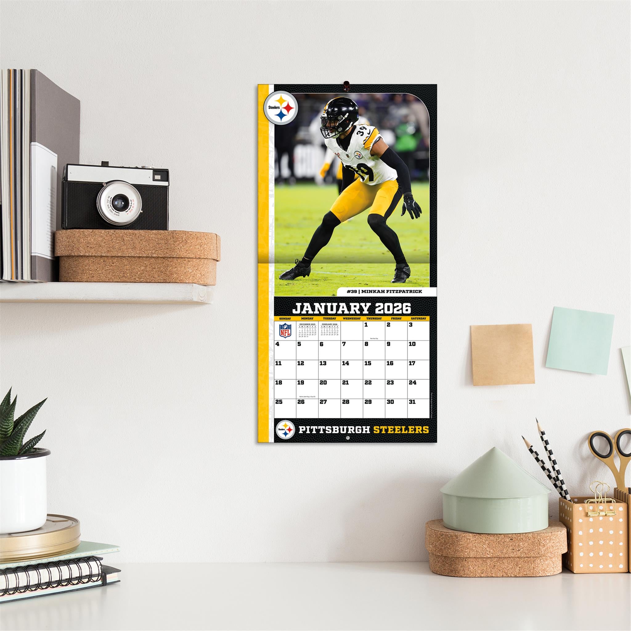 NFL Pittsburgh Steelers 2026 Mini Calendar - Online Only