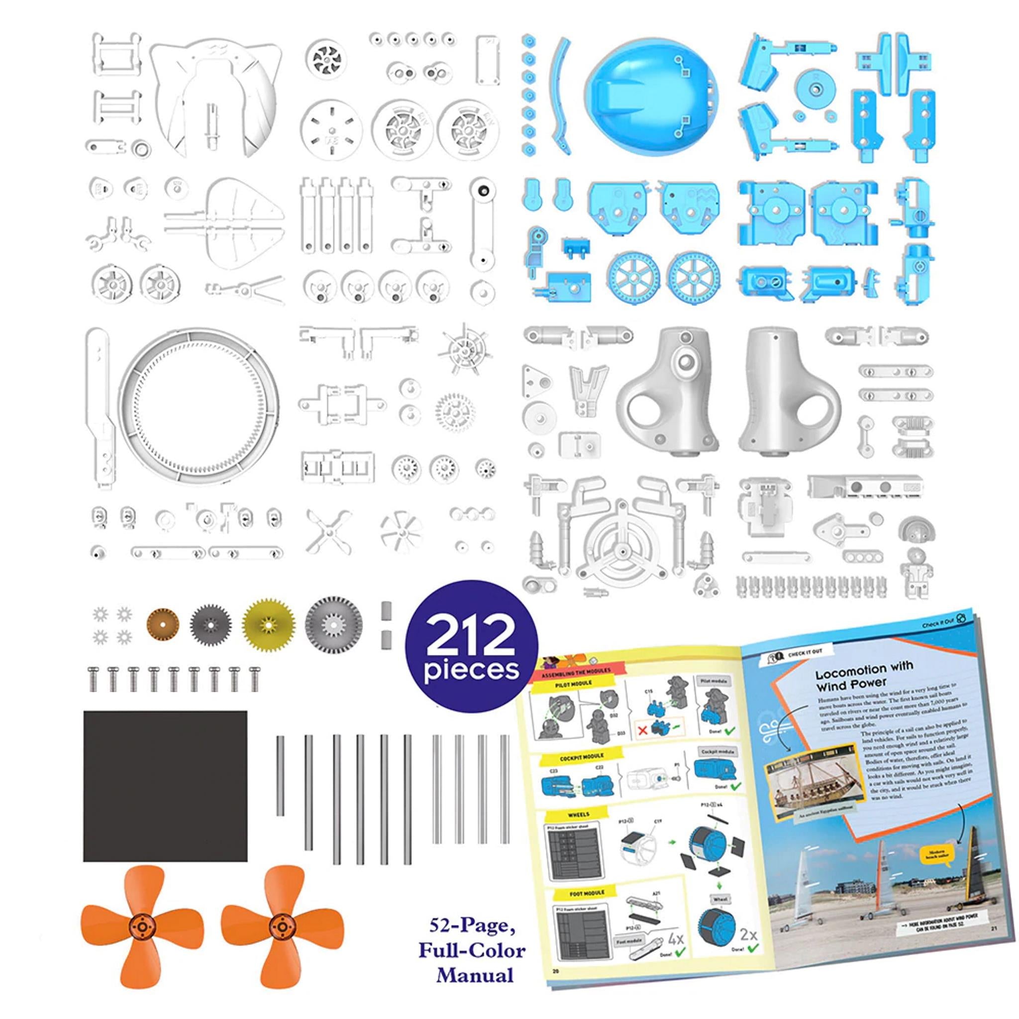 814743016934 WindBots 6 in 1 Wind Powered Machine Kit NA