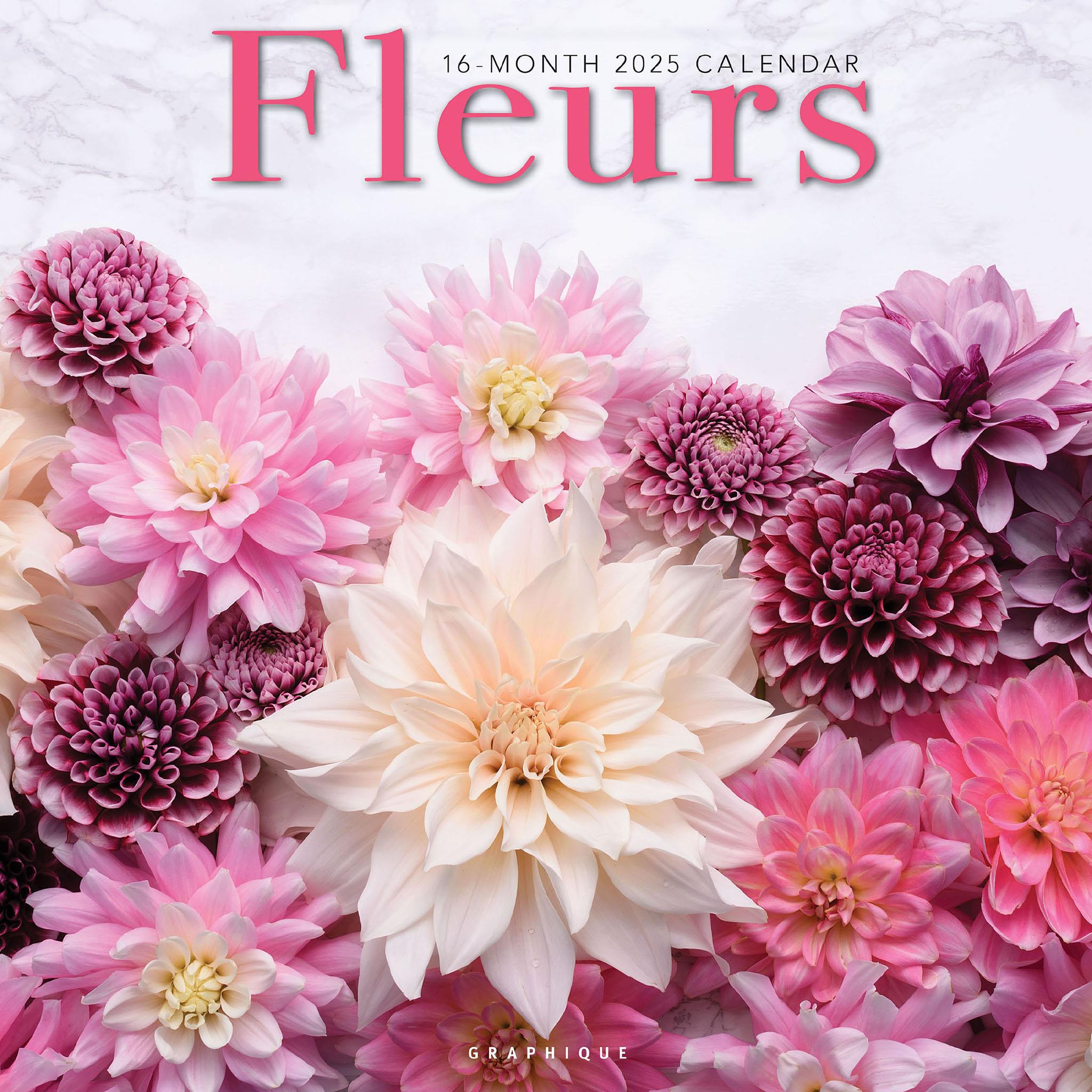 Fleurs Wall 2025 Calendar