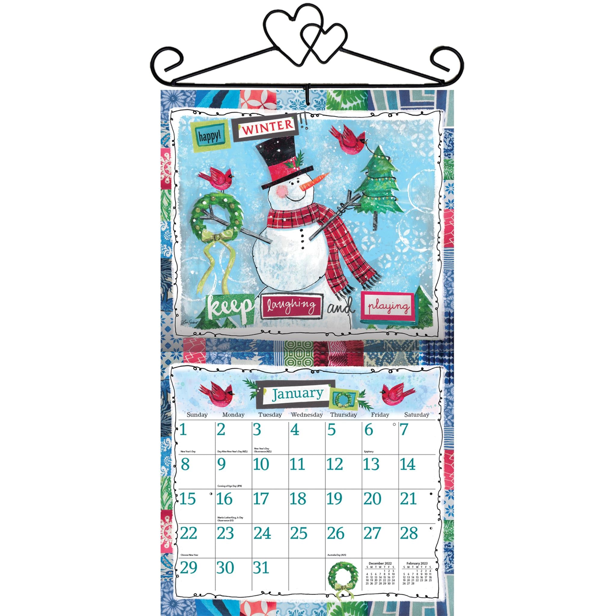 Heart Wrought Iron Calendar Hanger