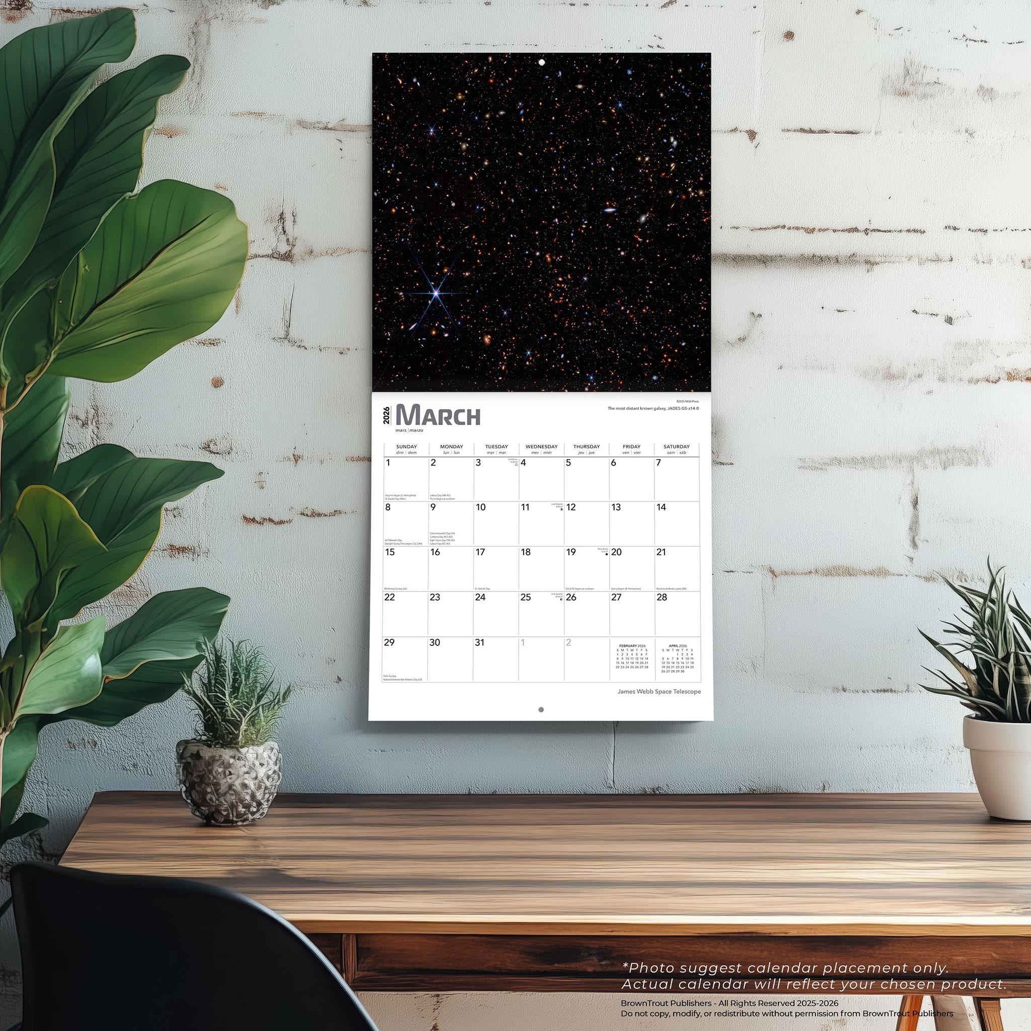 James Webb Space Telescope 2026 Wall Calendar - Online Only