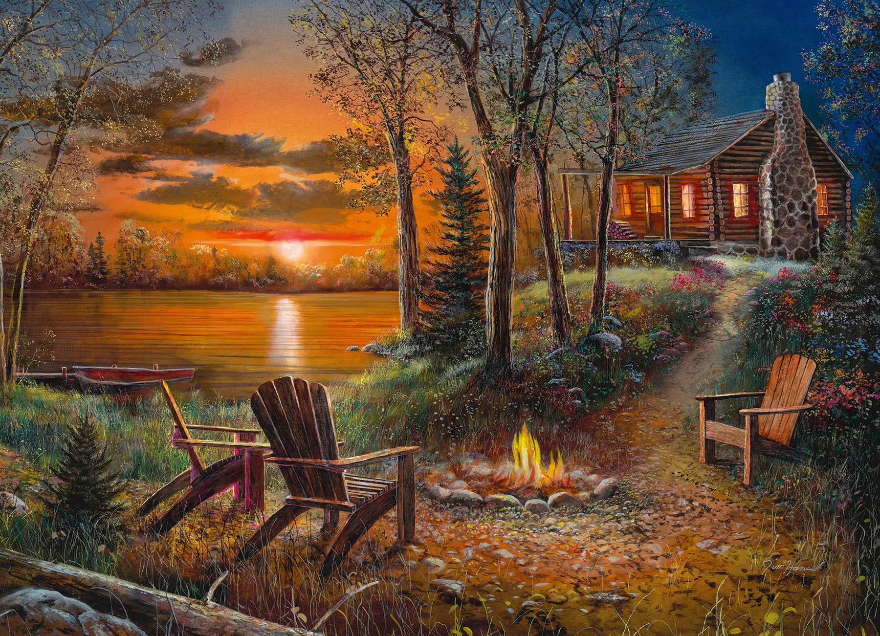 625012450669 Fireside Jigsaw Puzzle (500 Piece) by Cobble Hill