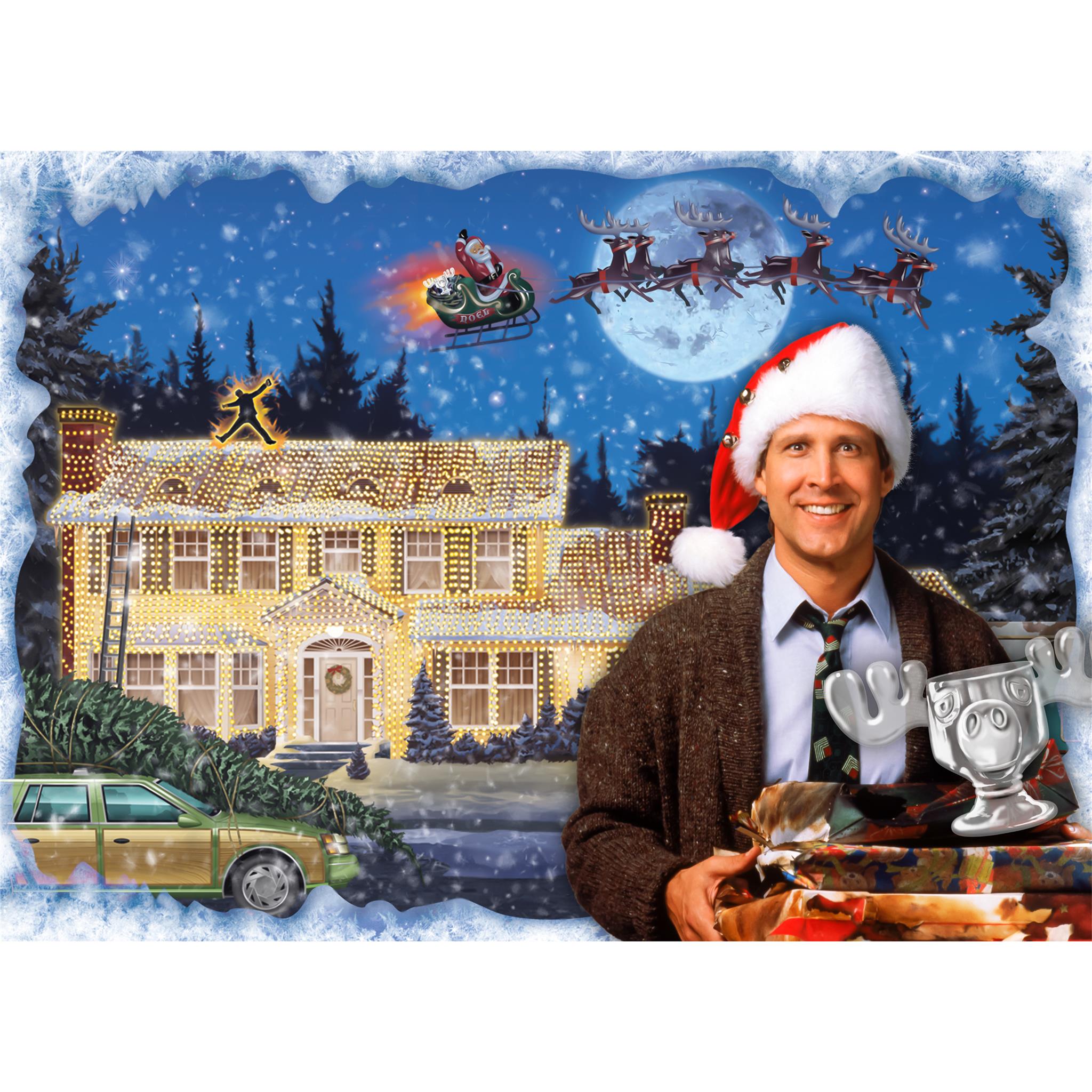 Christmas Vacation Glitter Snow 1000 Piece Puzzle