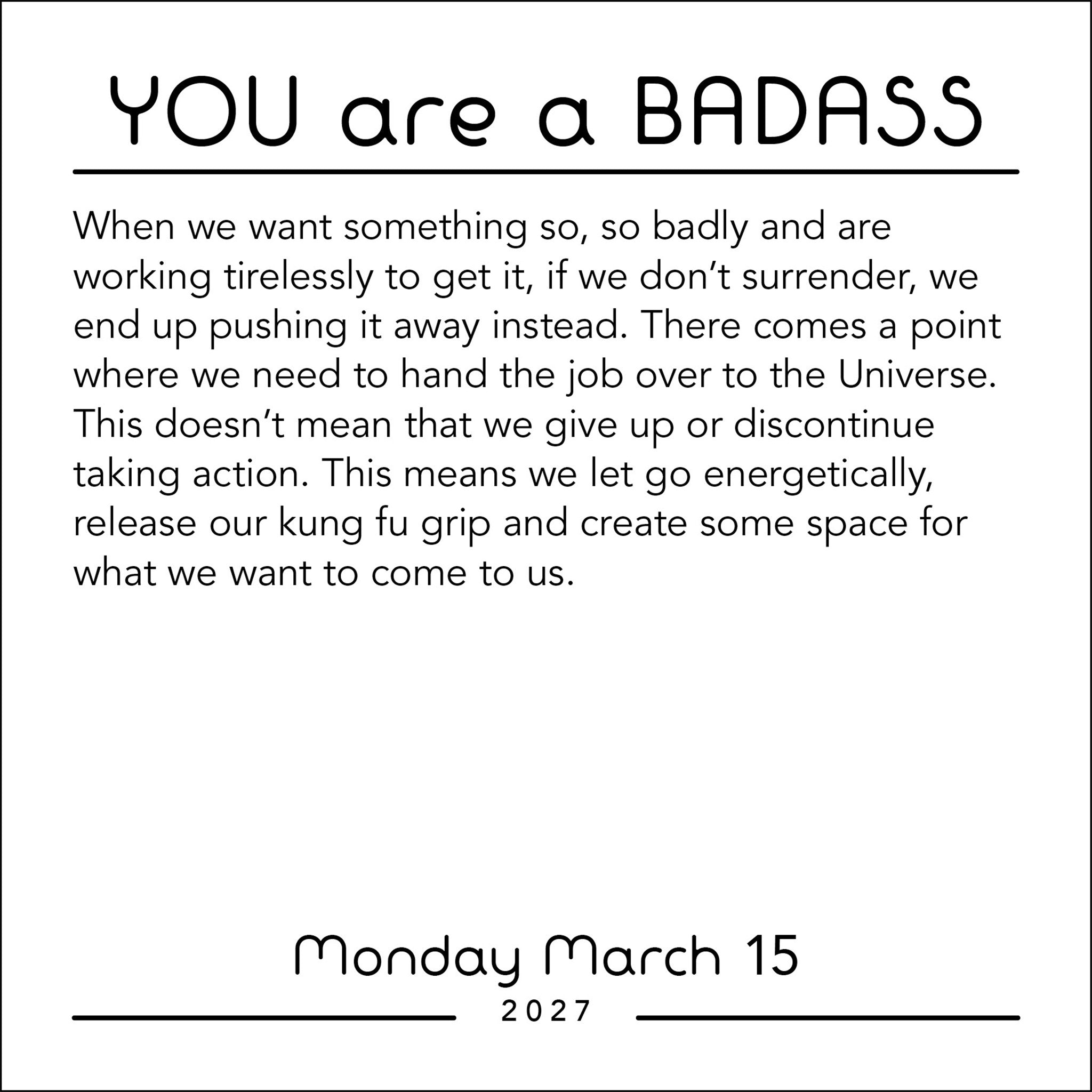You Are a Badass 2027 Box Calendar