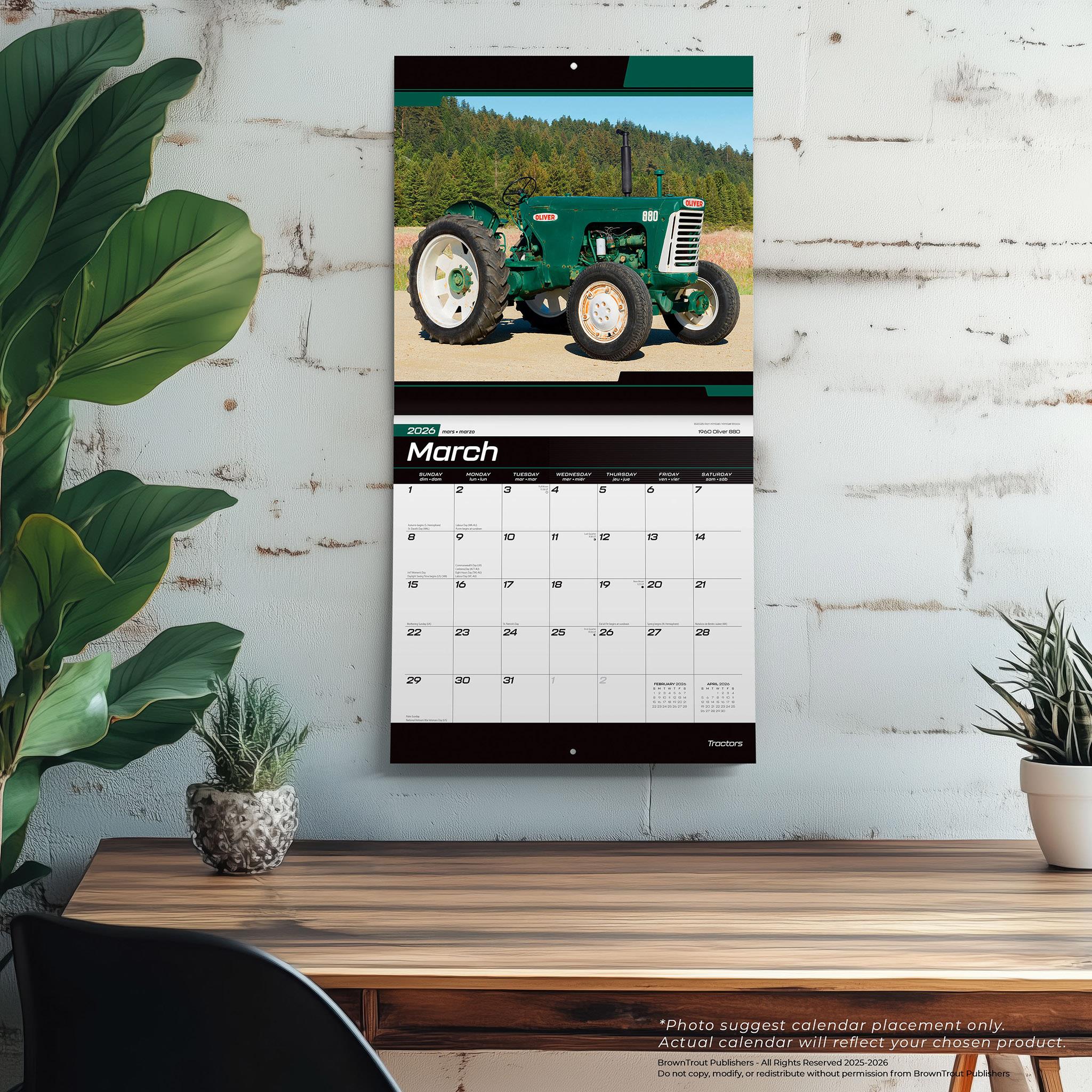 Tractors 2026 Wall Calendar - Online Exclusive