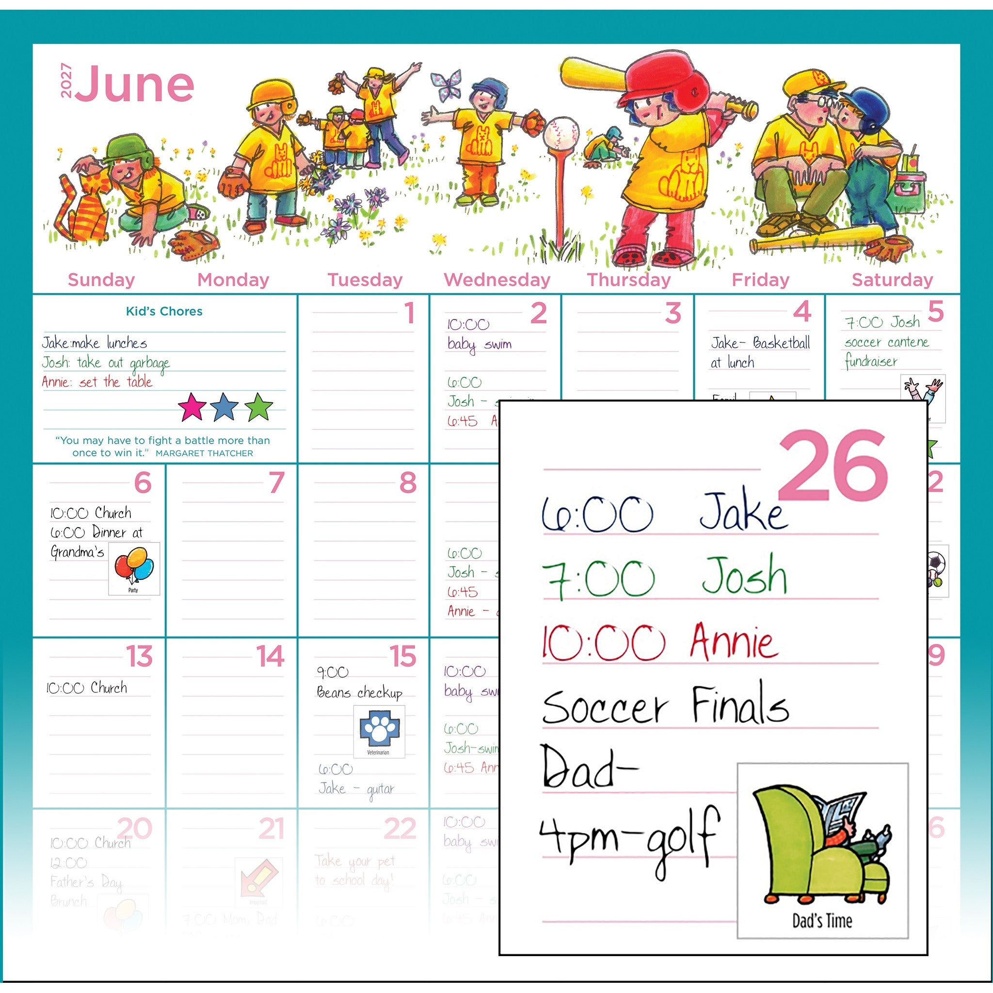 Fridge Calendar 2026-2027 Wall Calendar