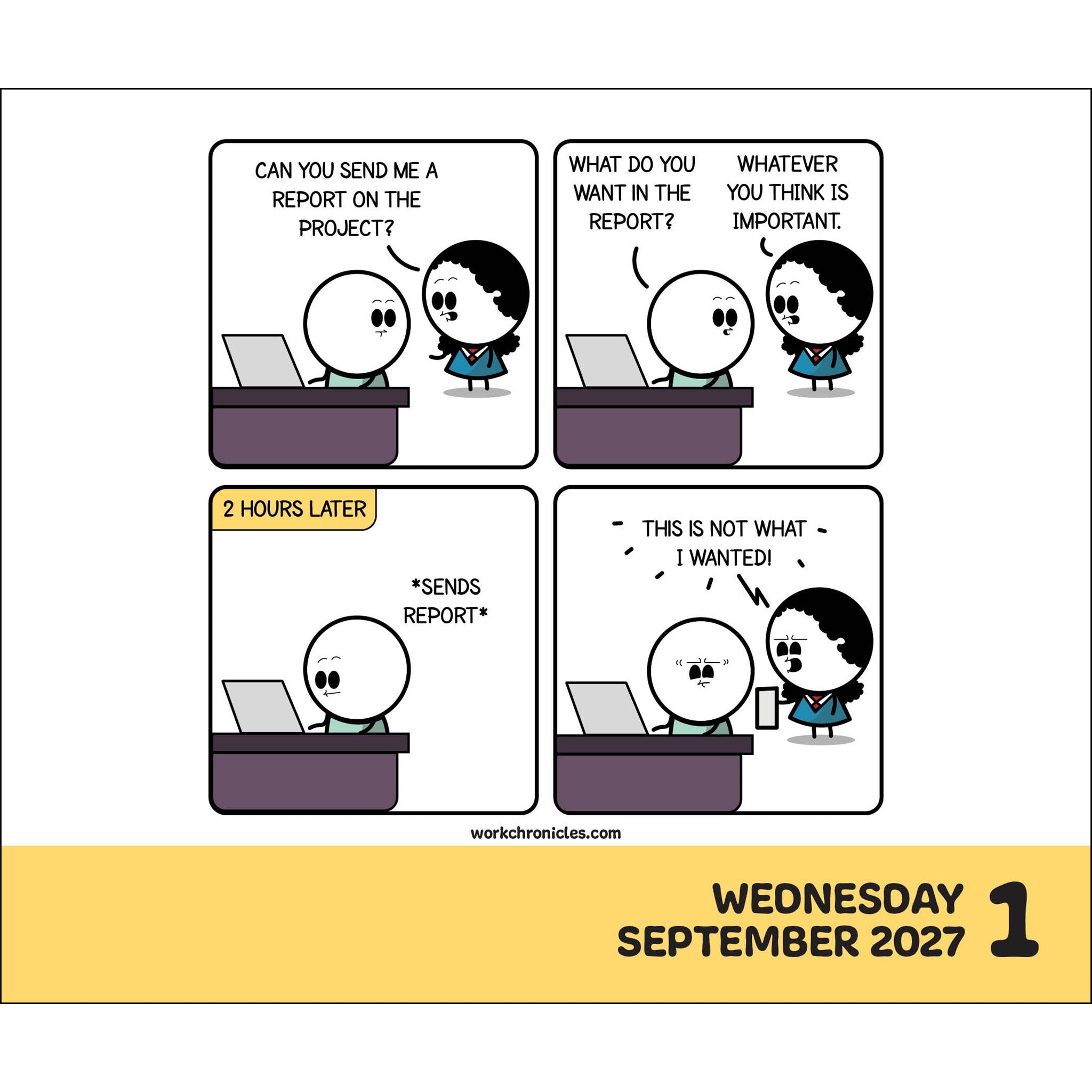 Work Chronicles 2027 Box Calendar