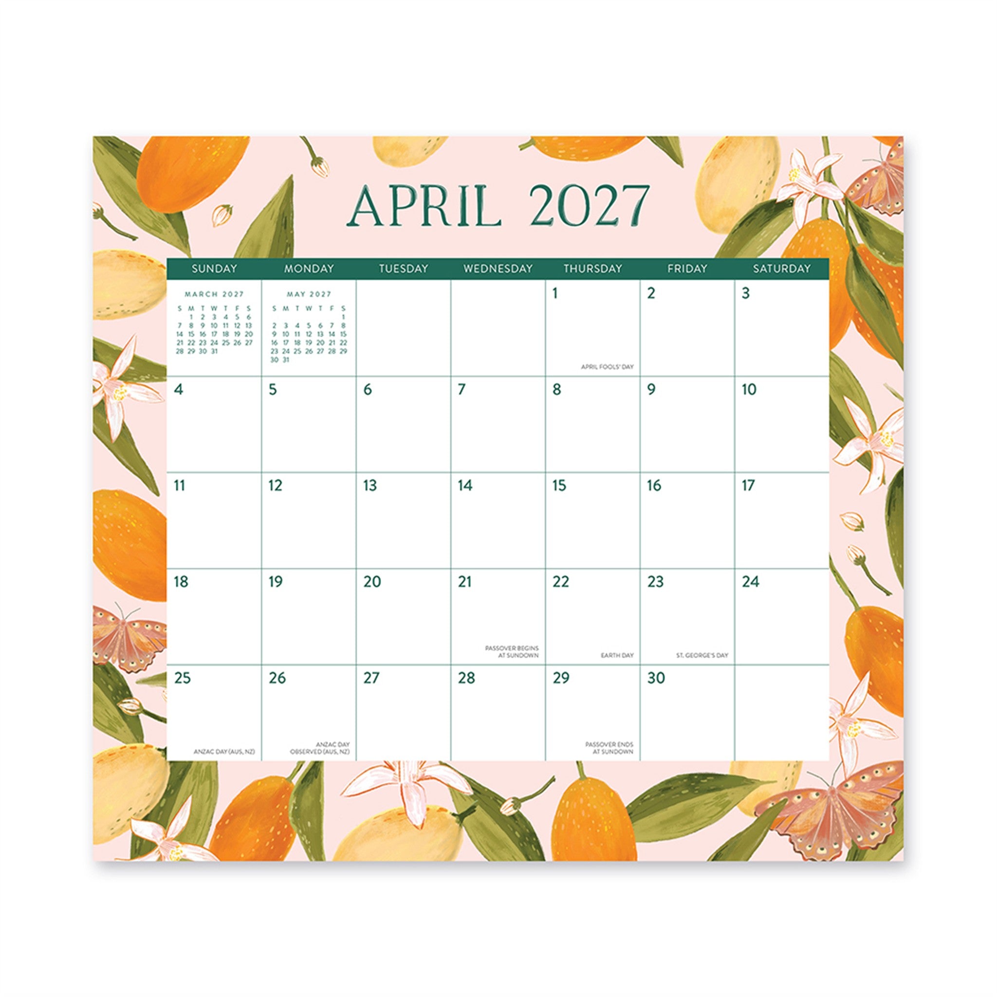 Fruit and Flora Magnetic Pad Exclusive 2026-2027 Mini Calendar