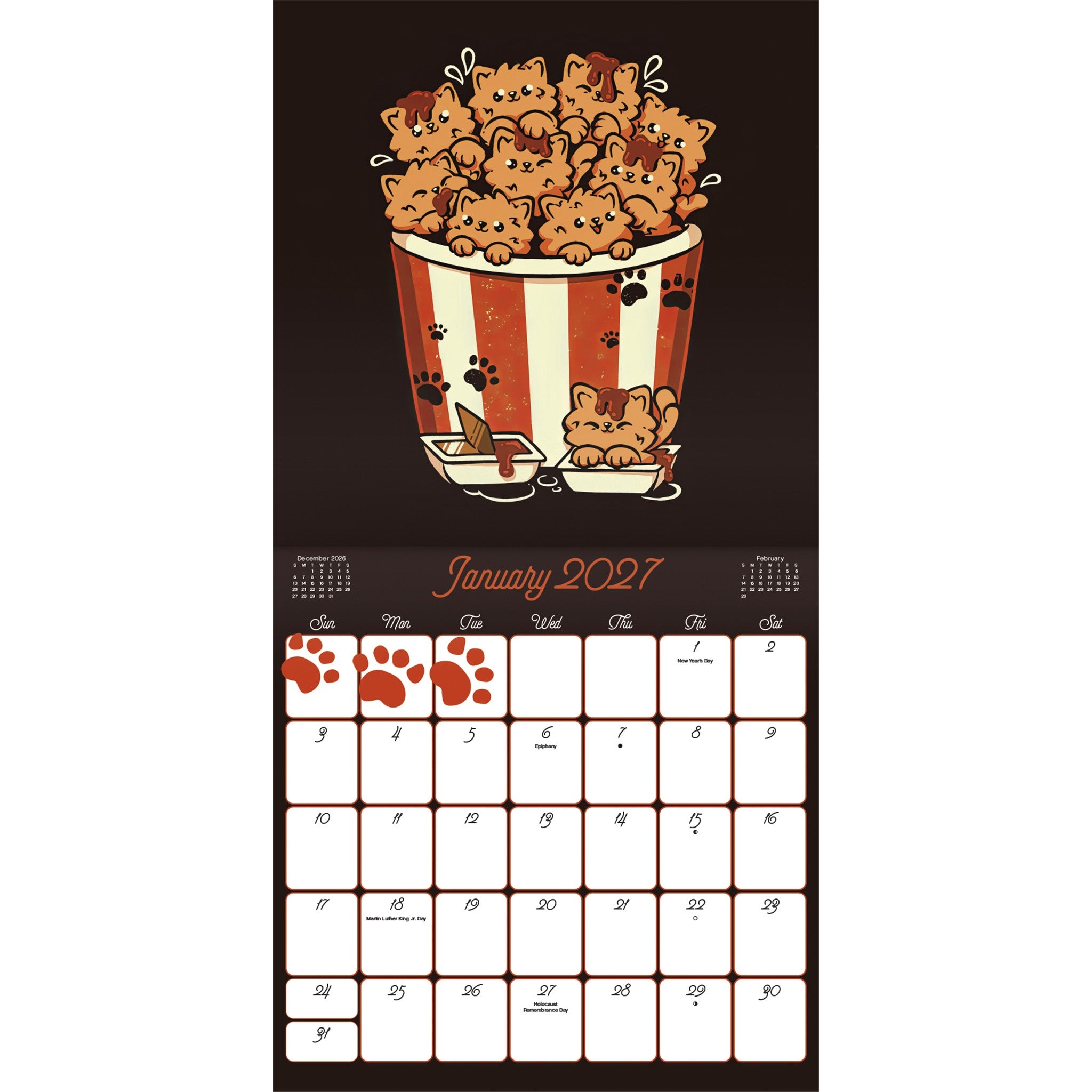 Cat Food 2027 Wall Calendar - Online Only