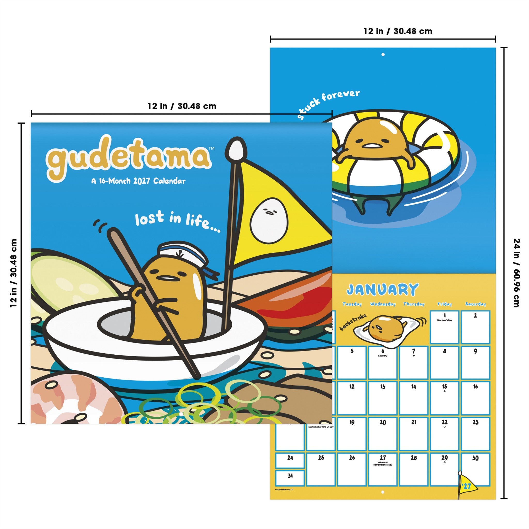 Gudetama 2027 Wall Calendar - Online Only