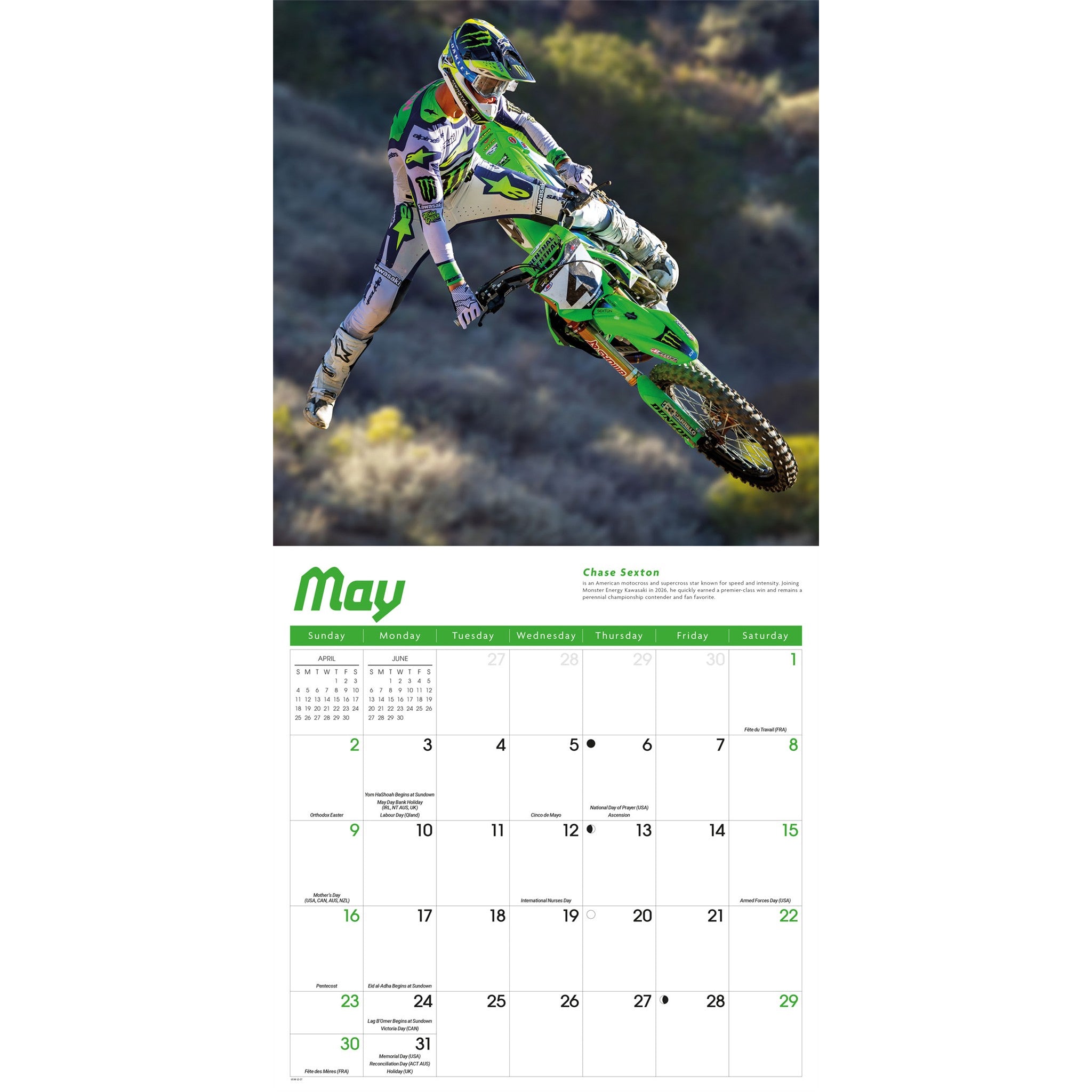Motocross 2027 Wall Calendar