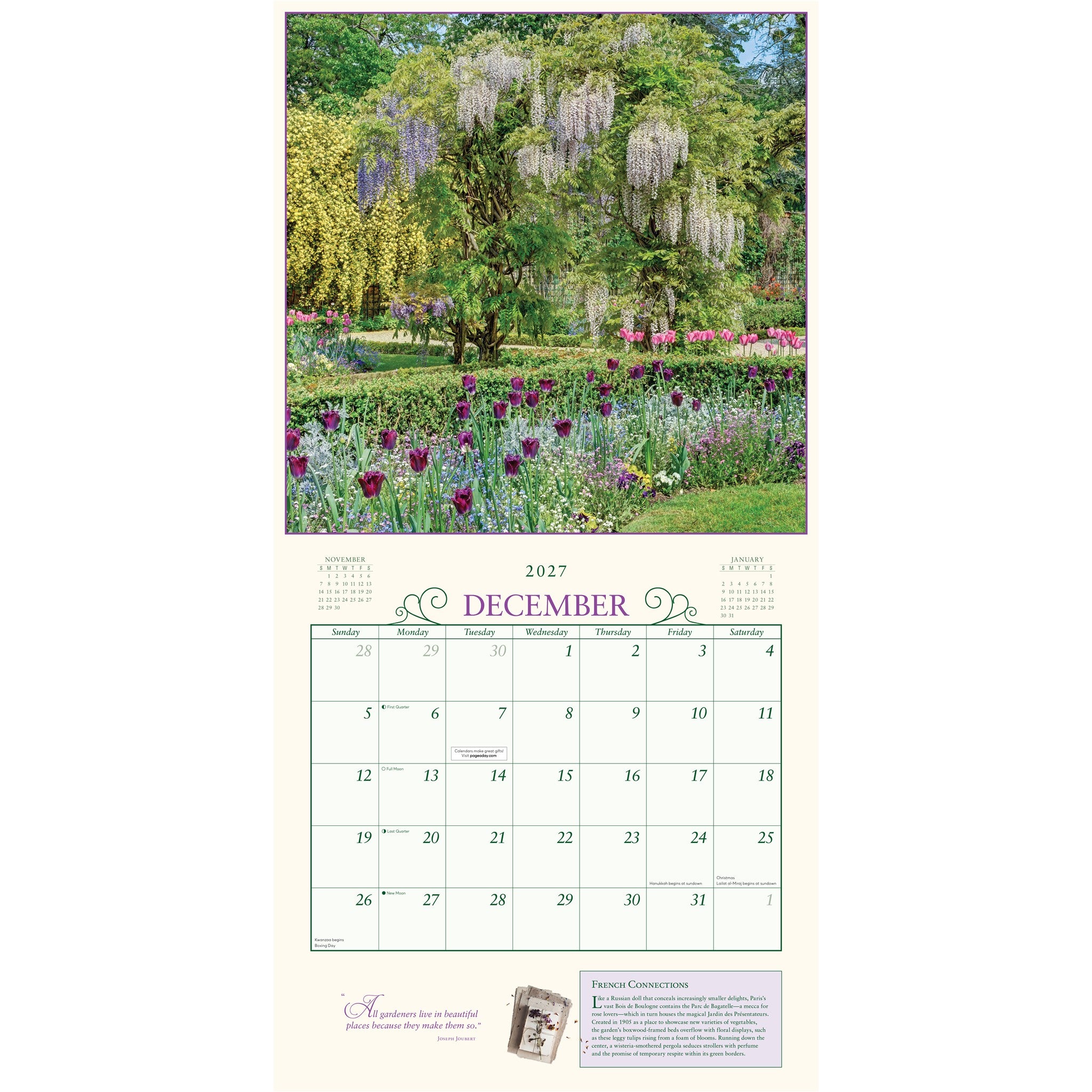 Secret Garden 2027 Wall Calendar