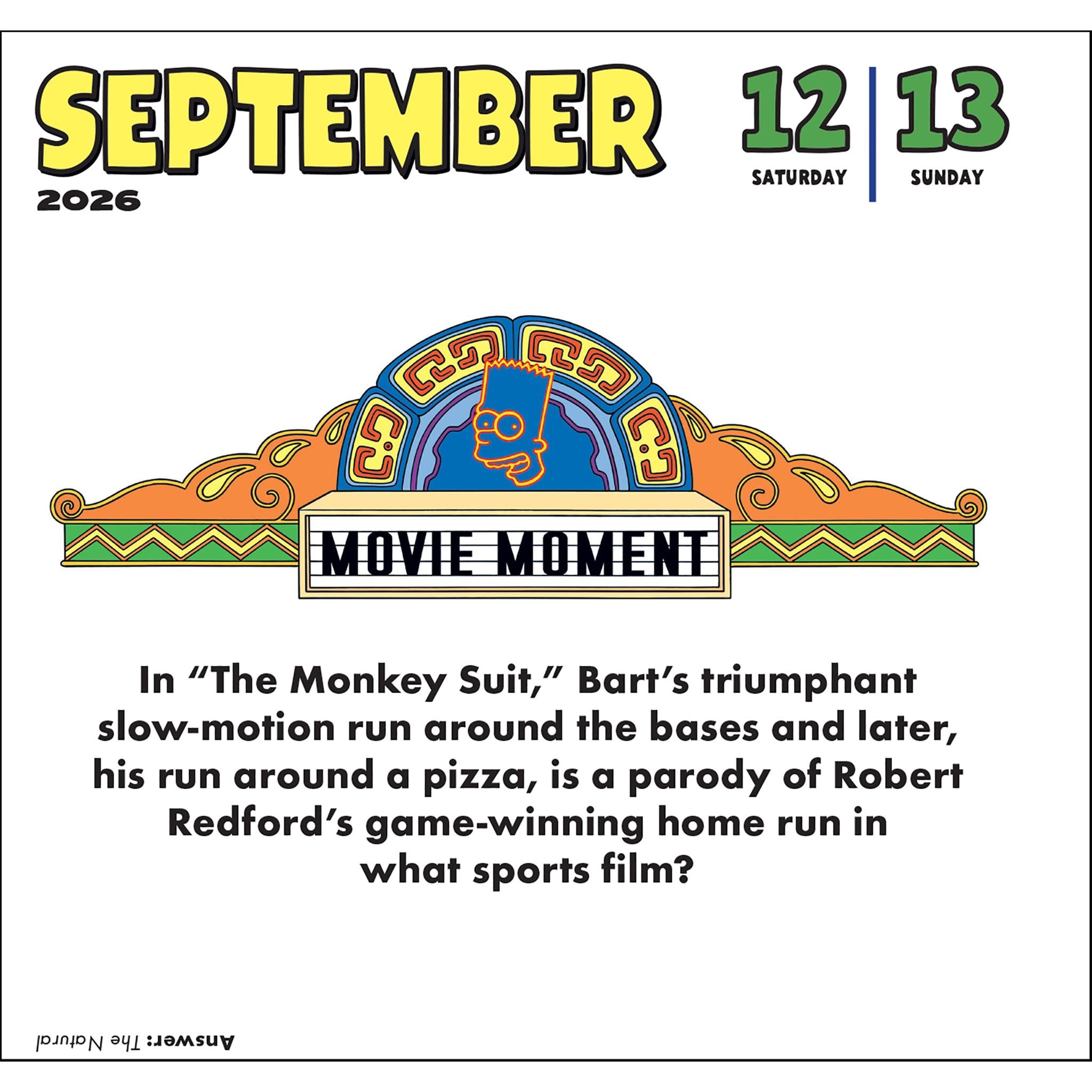 Simpsons 2026 Box Calendar