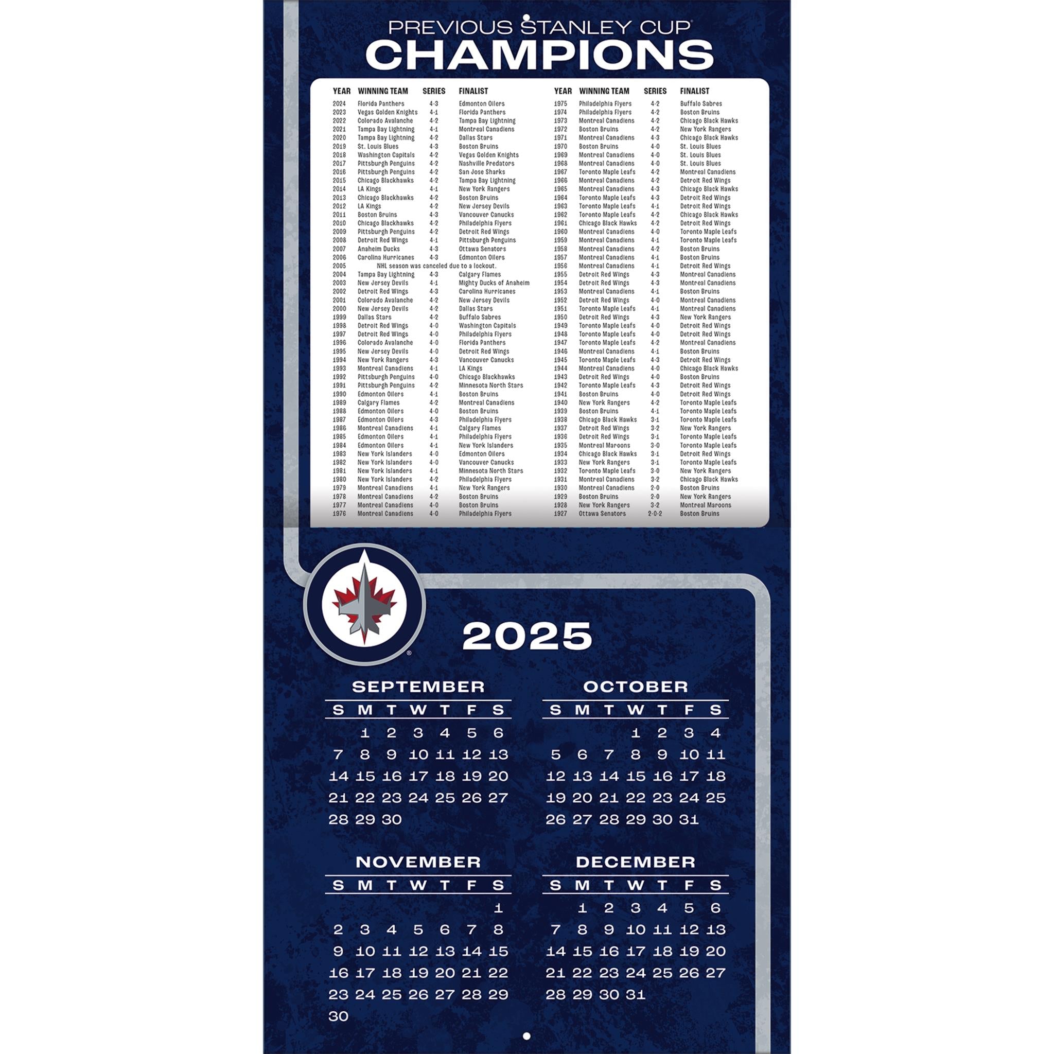 NHL Winnipeg Jets 2026 Wall Calendar - Online Only