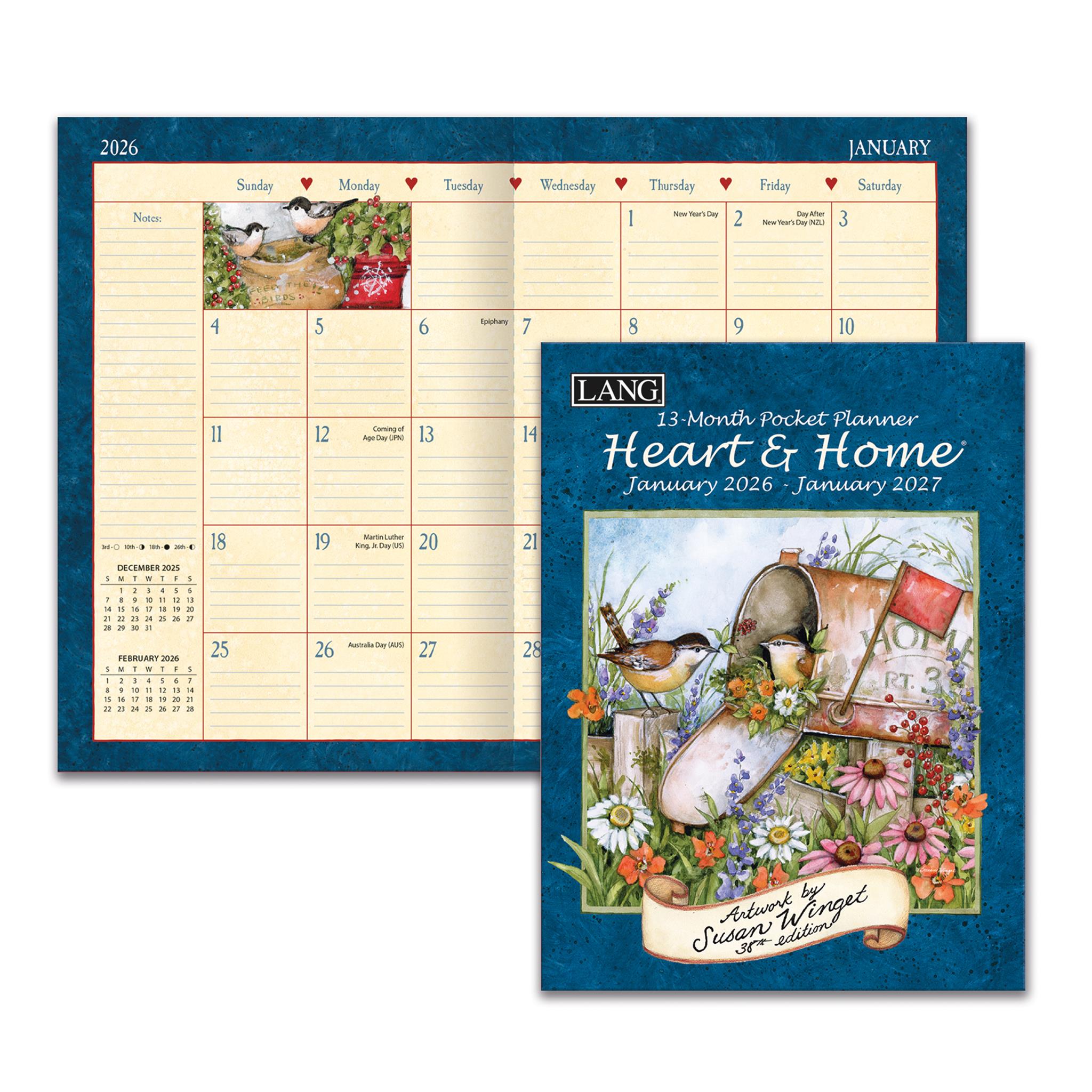 Heart And Home 2026 Monthly Pocket Planner