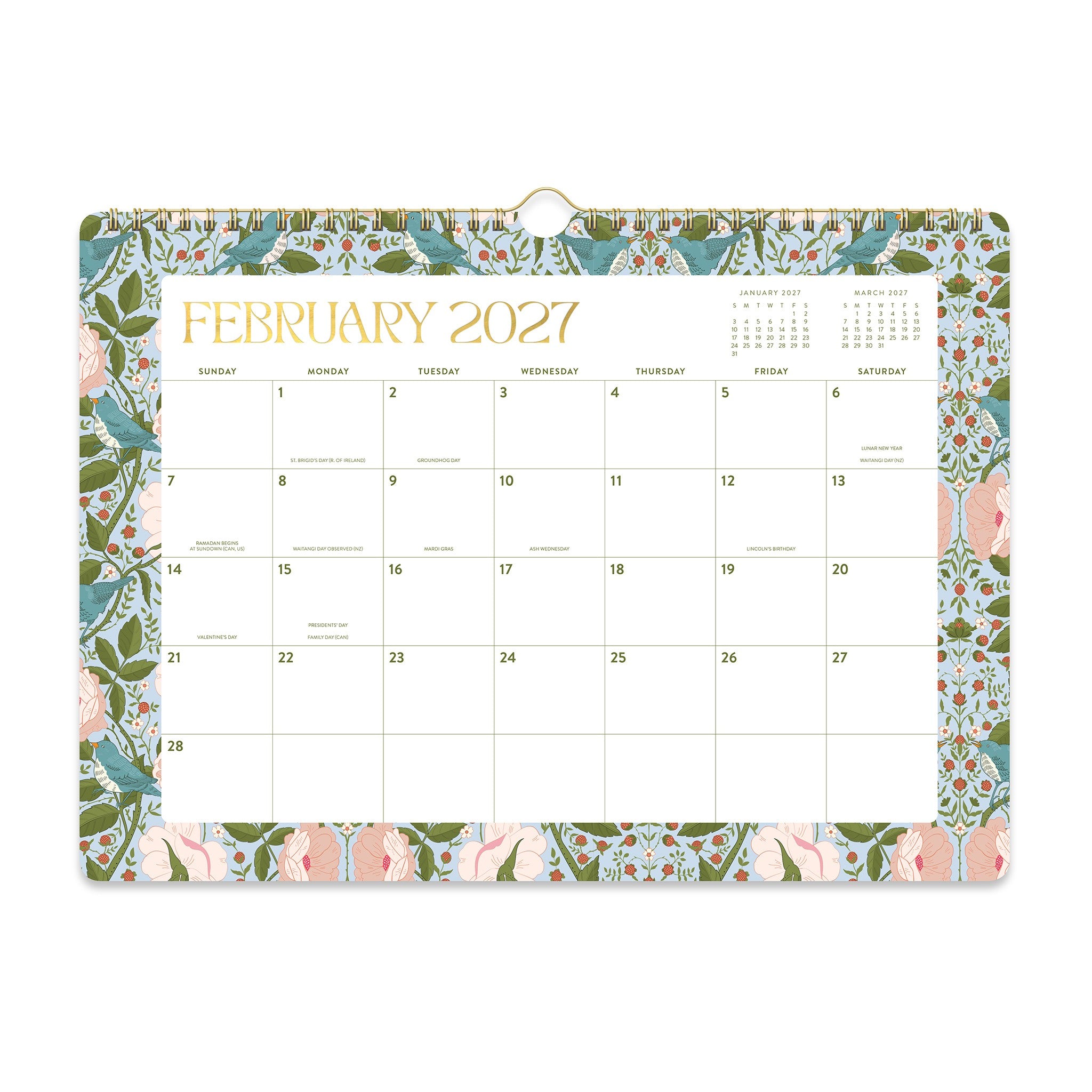 Secret Garden 2026-2027 Wall Calendar