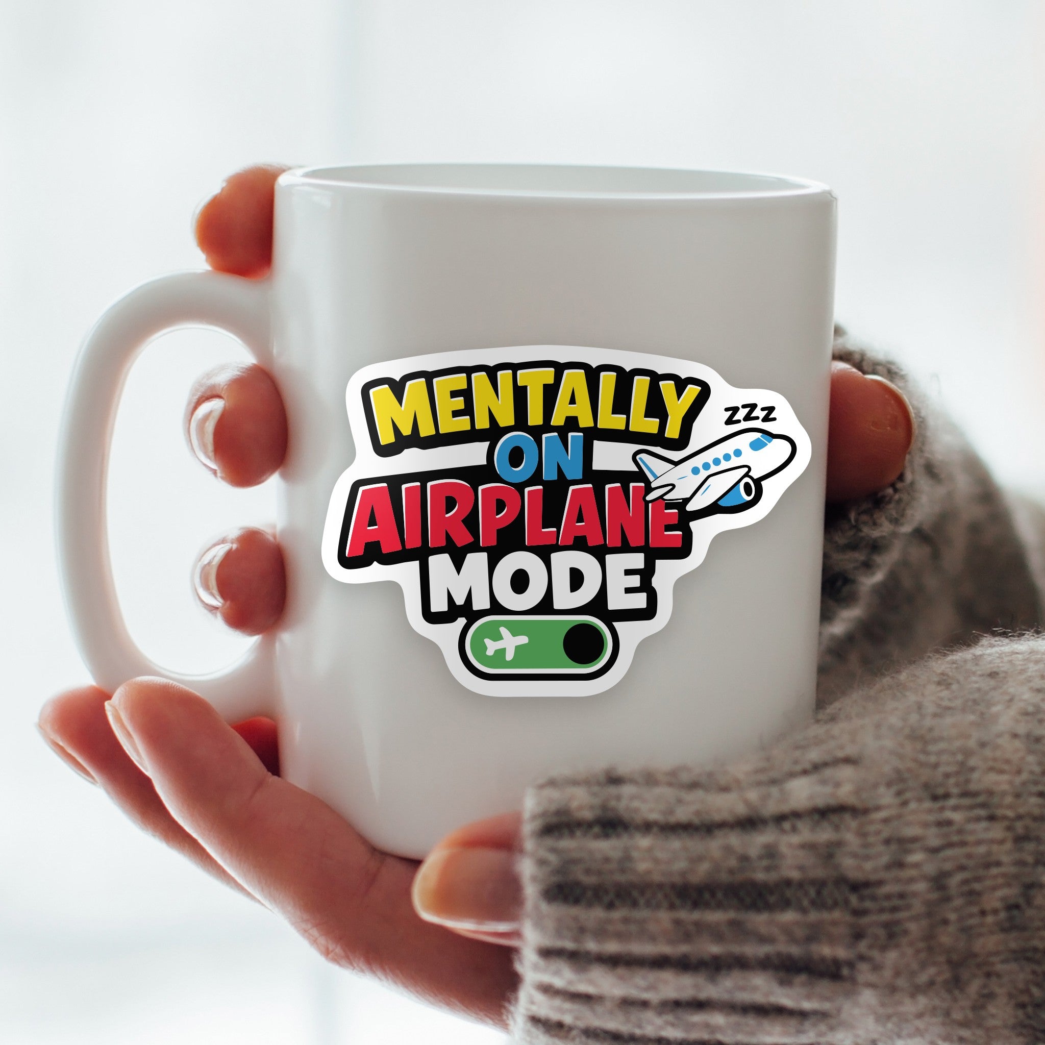 Mentally on Airplane Mode Exclusive Vinyl Sticker