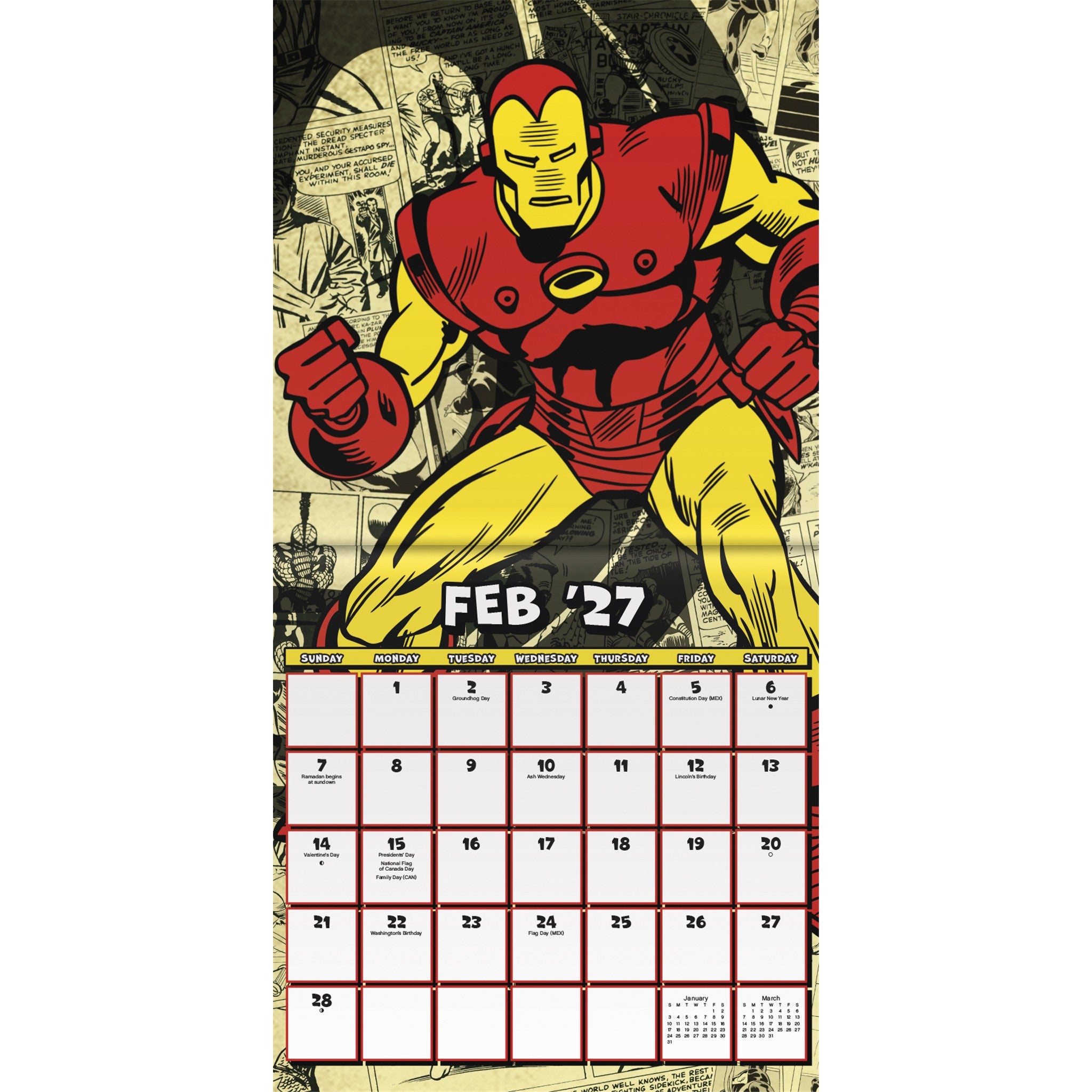 Marvel Comics 2027 Mini Calendar